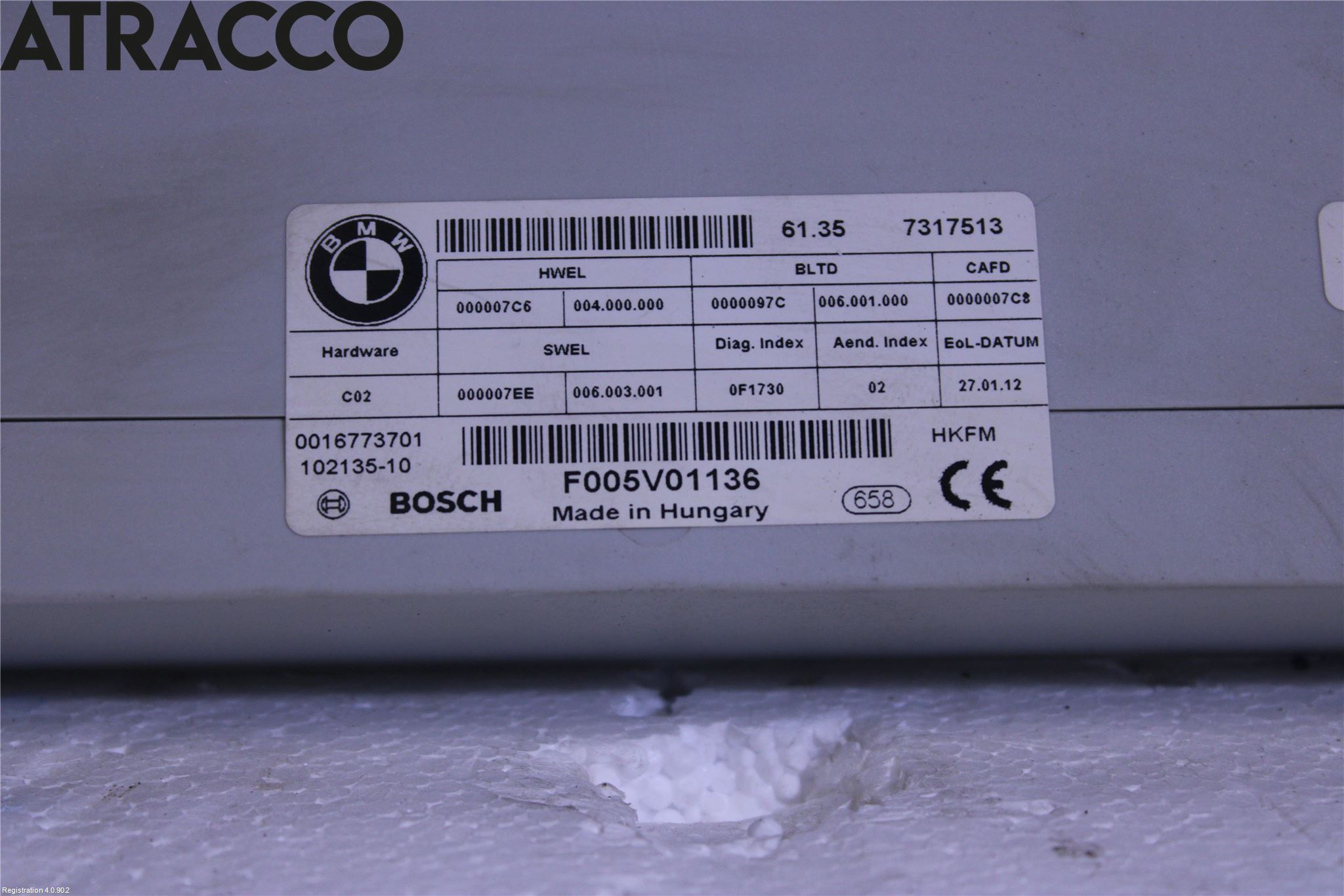 BMW 5 F10/F11/F18 09-17 Styrenhet Övrigt