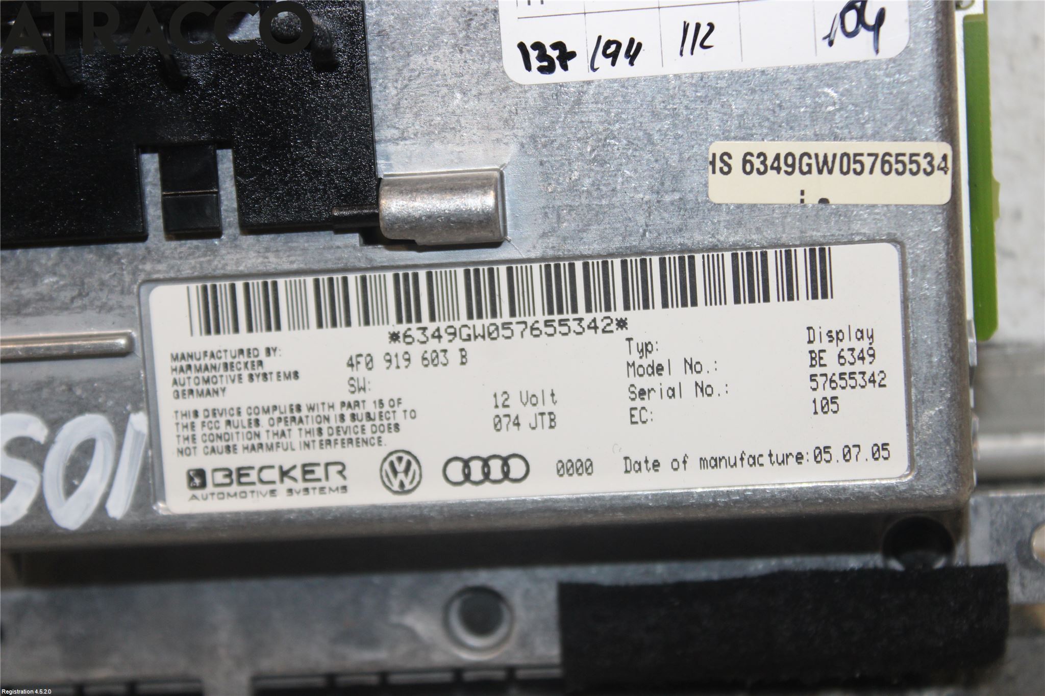 Audi A6/S6     05-11 Bildskärm