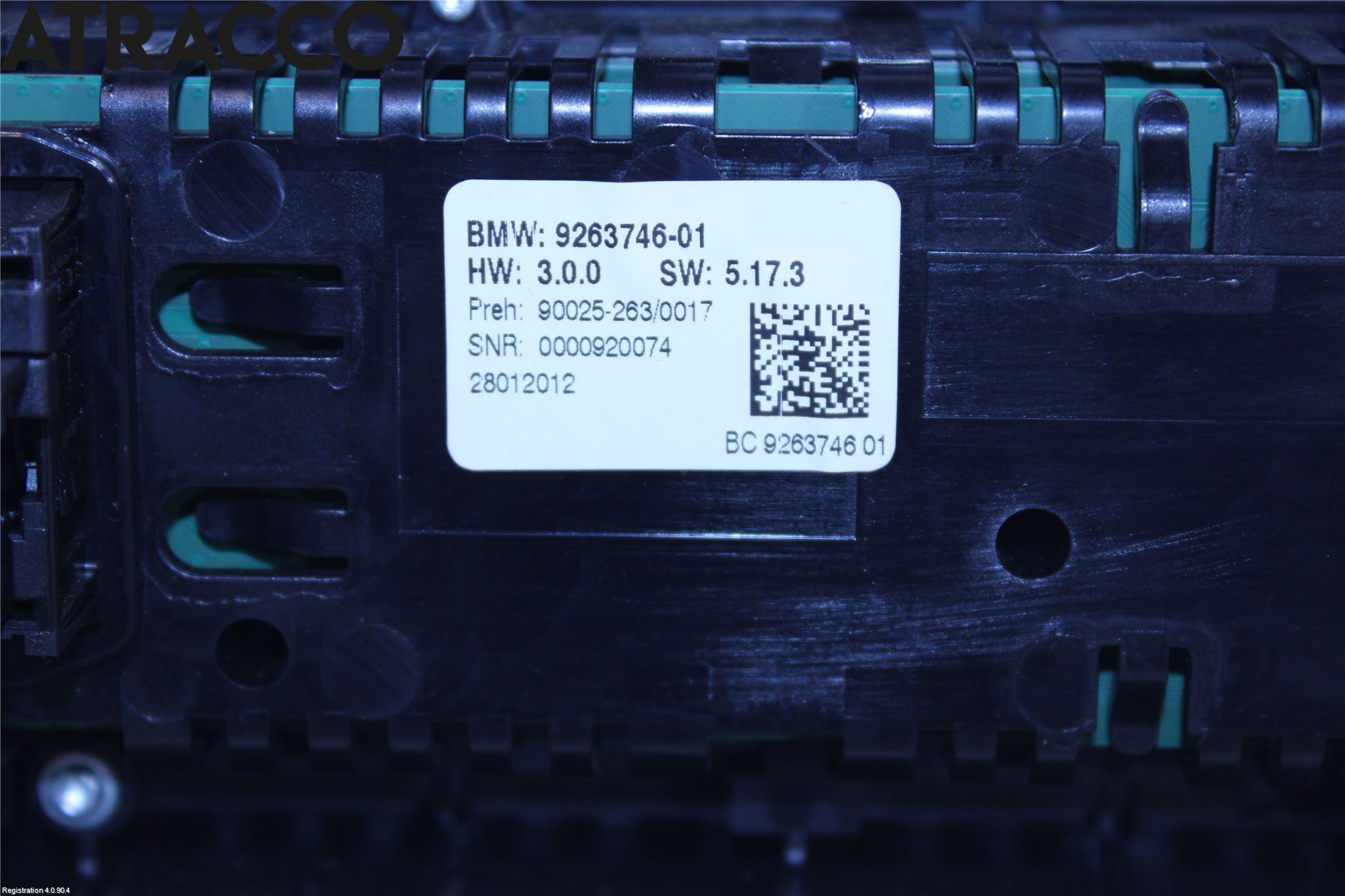 BMW 5 F10/F11/F18 09-17 Ac Styrenhet Ac Manöveren