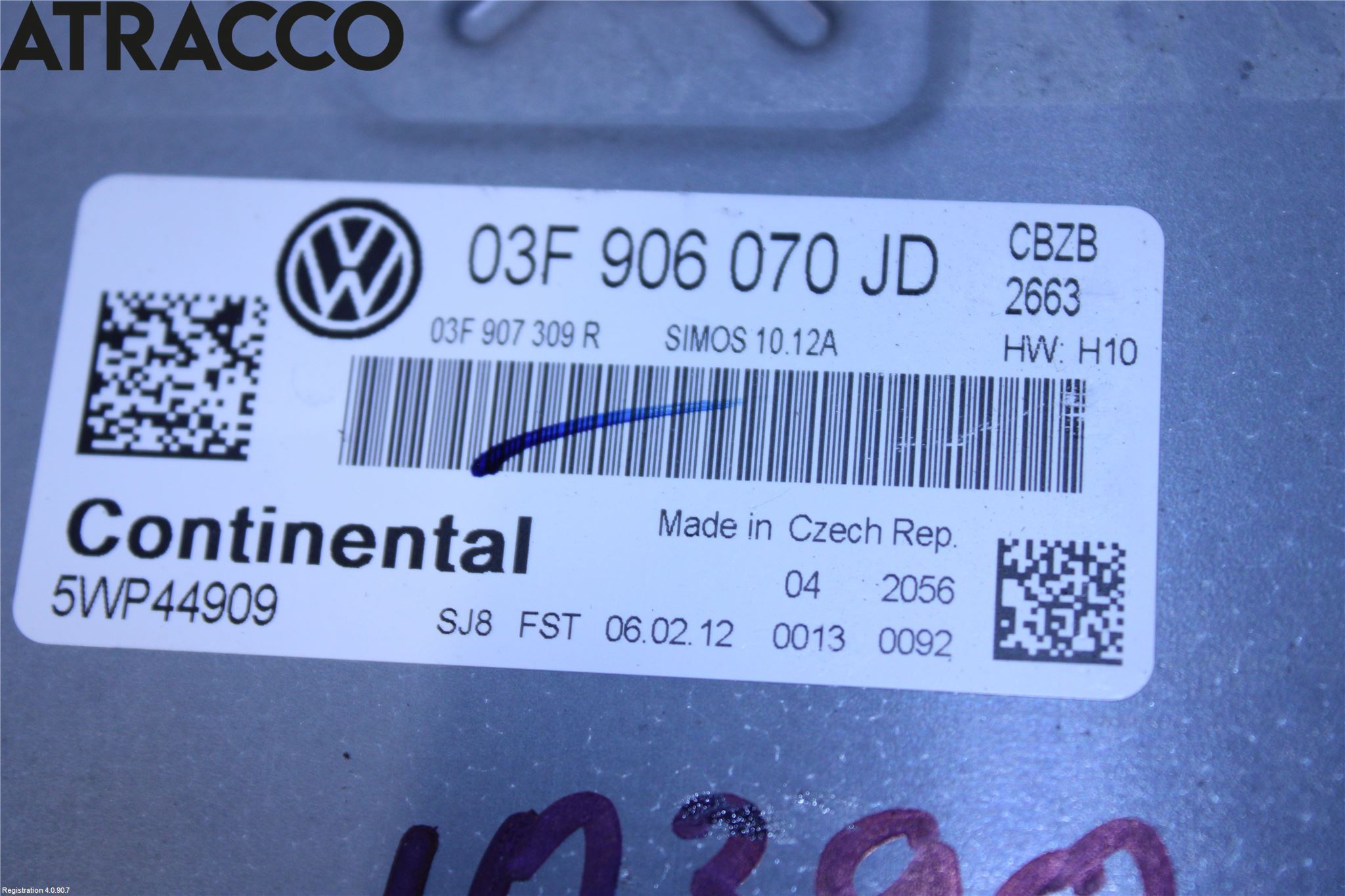 Volkswagen VW BEETLE 12- Styrenhet Insprut Bensin
