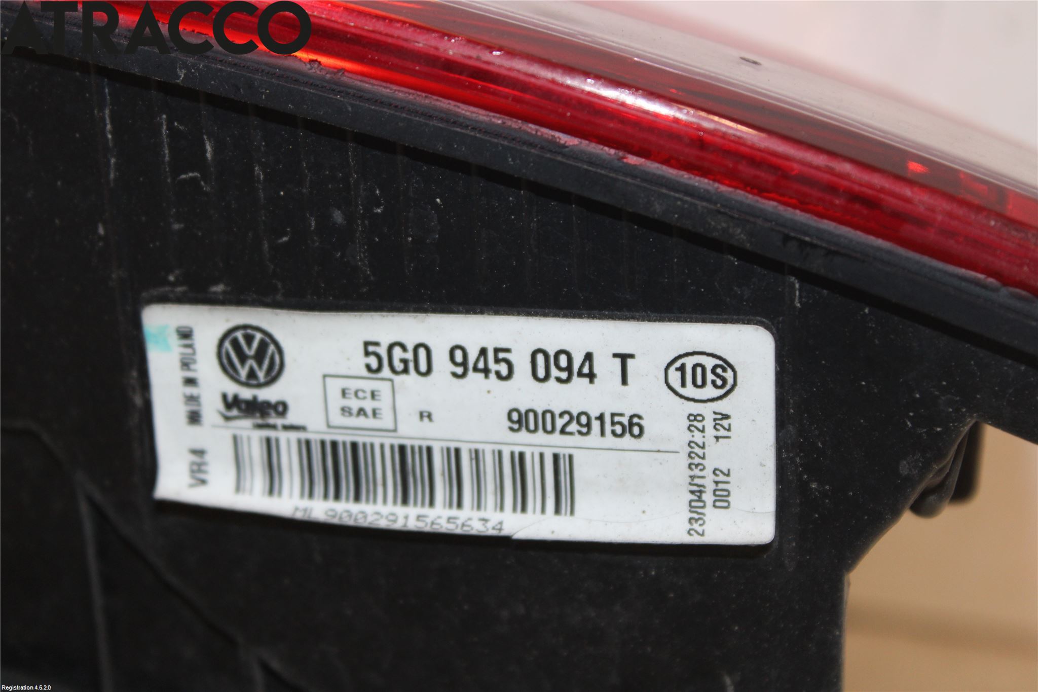 Volkswagen VW GOLF / E-GOLF VII 13-20 Bakljus Lucka Hö