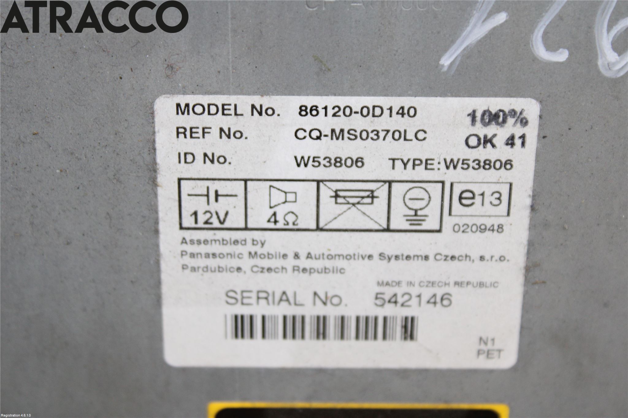 Toyota YARIS P1 03-05 Cd Radio - Multimediapanel