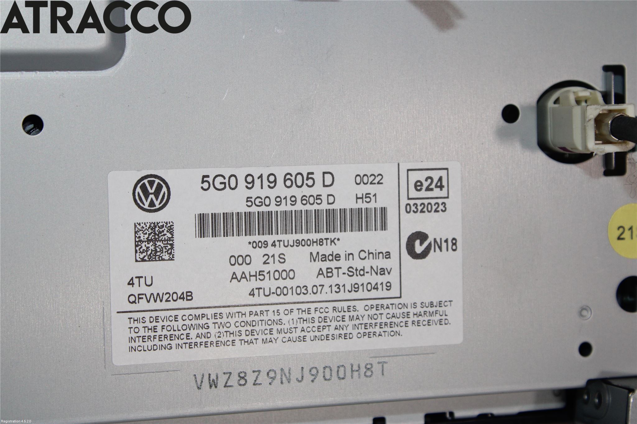 Volkswagen VW GOLF / E-GOLF VII 13-20 Multifunktionsdisplay