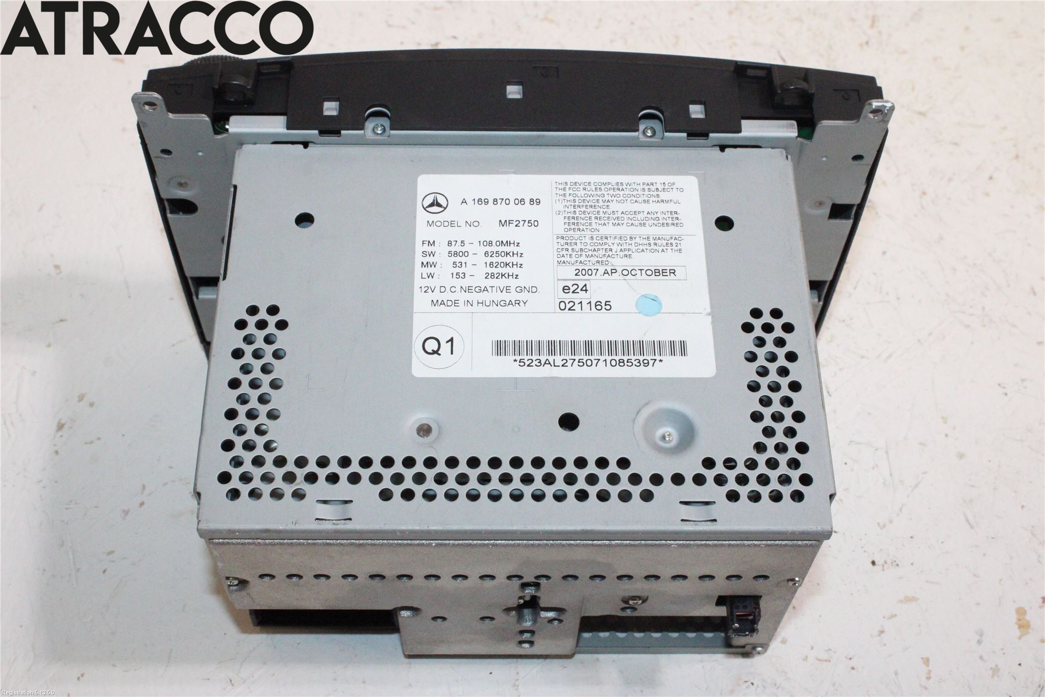 Mercedes-Benz MB B-KLASS (W245) 05-12 Cd Radio - Multimediapanel