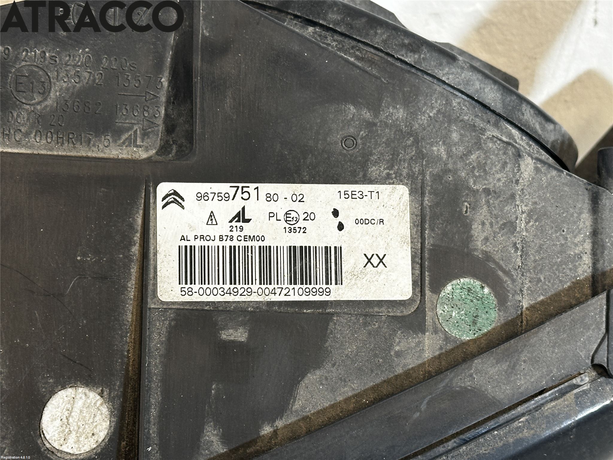 Citroen C4 PICASSO 14-18 Strålkastare Vänster