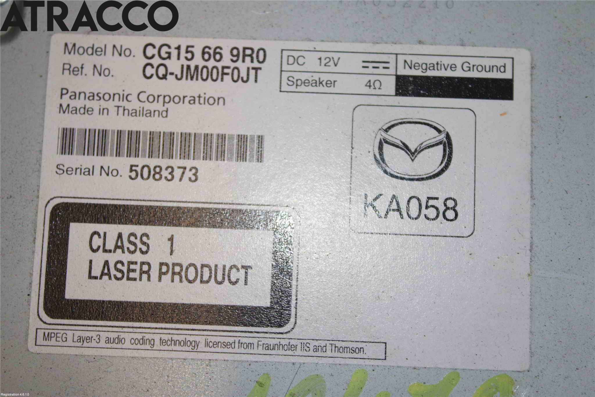 Mazda 5 10-18 Cd Radio - Multimediapanel