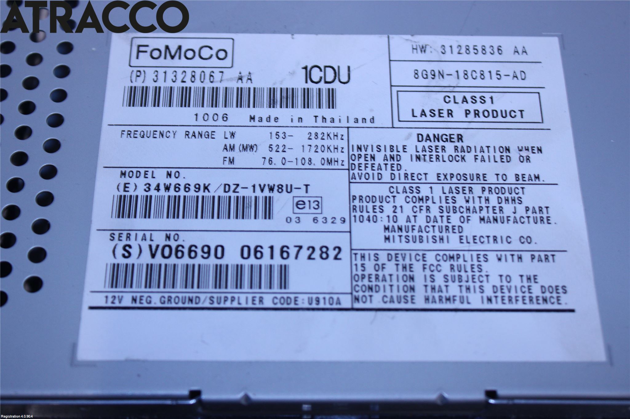 Volvo V70 08-13 Cd Radio - Multimediapanel