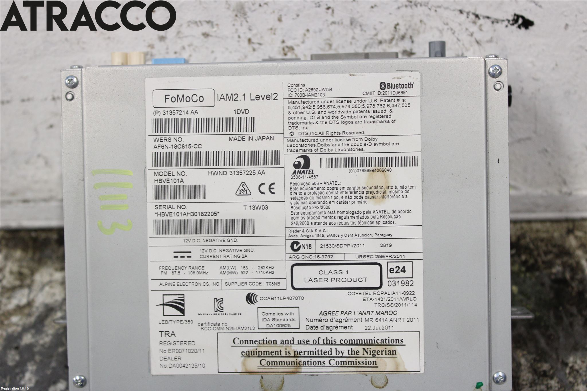 Volvo V40 12-19 Cd Radio - Multimediapanel