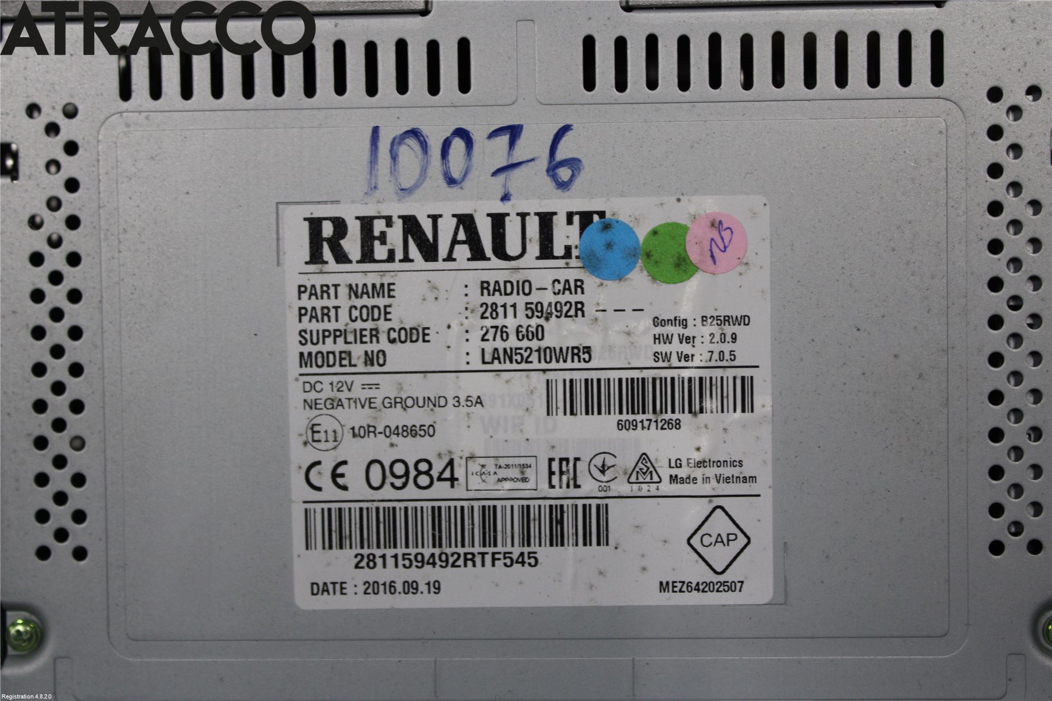 Renault ÖVRIGT/DIREKTIMP. Cd Radio - Multimediapanel