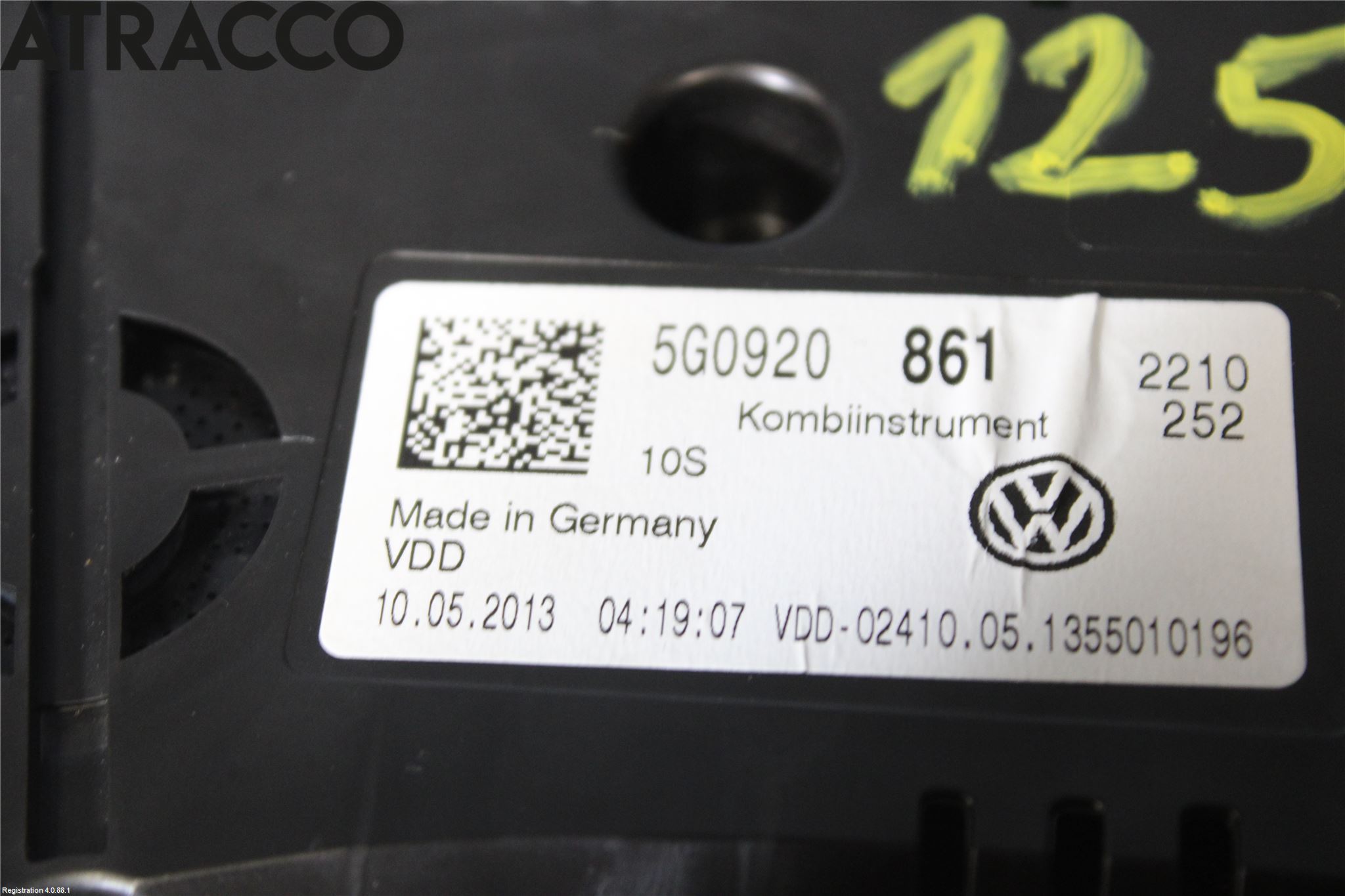 Volkswagen VW GOLF / E-GOLF VII 13-20 Instrument Hast