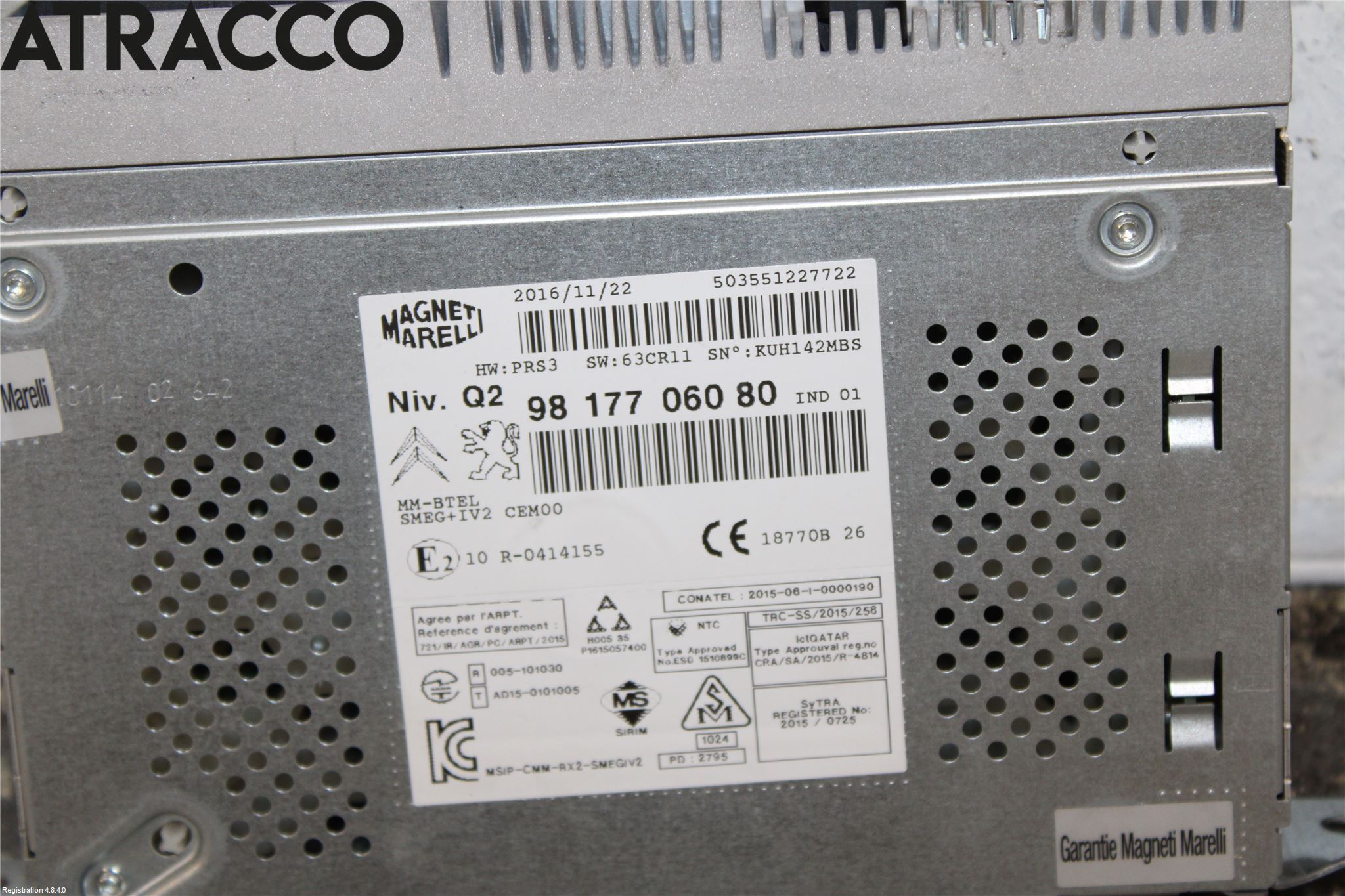 Peugeot 2008 13-20 Cd Radio - Multimediapanel