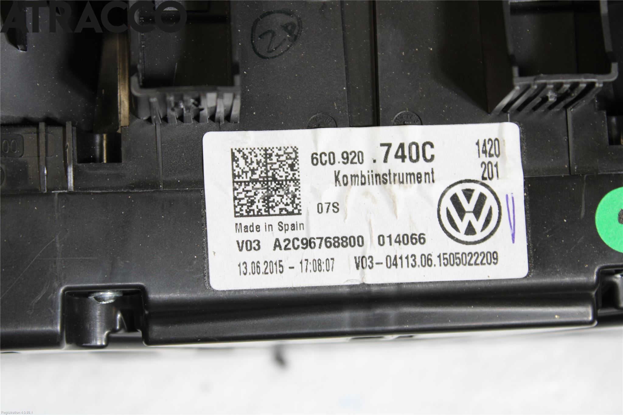 Volkswagen VW POLO 10-17 Instrument Hast