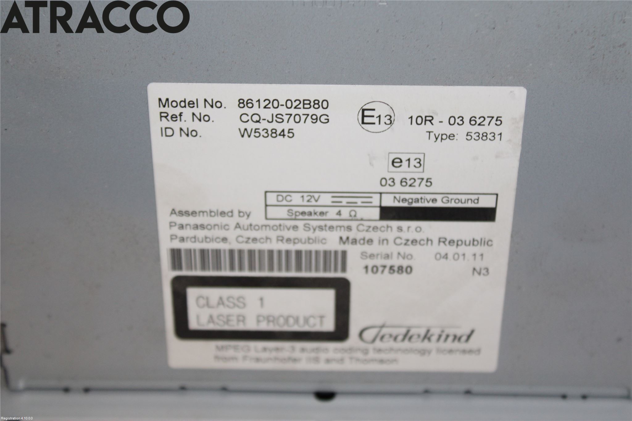 Toyota COROLLA 08-12 Cd Radio - Multimediapanel