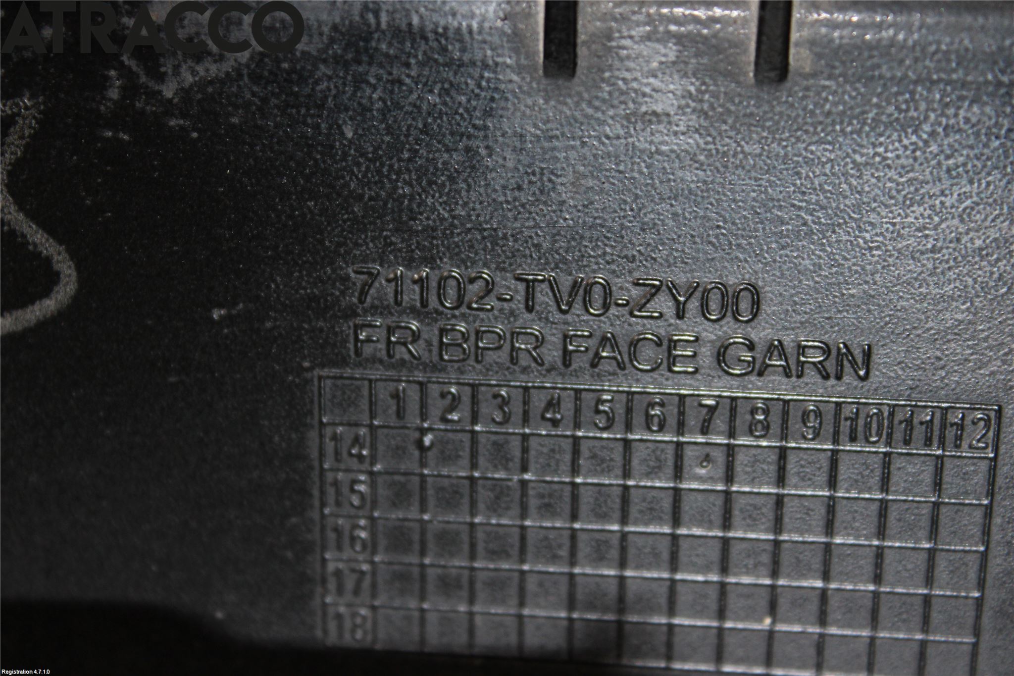 Honda CIVIC 12-16 Stötfångardel Fram Mitt