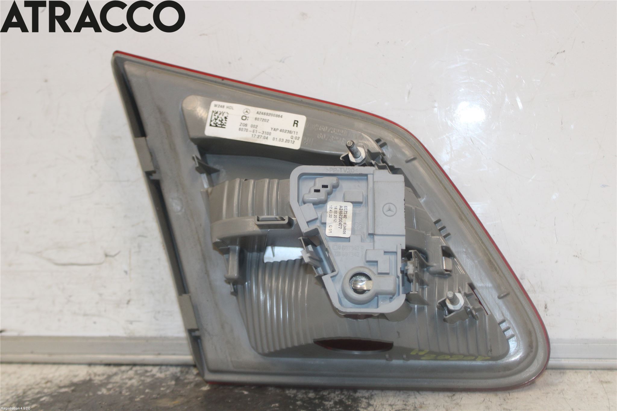 Mercedes-Benz MB B-KLASS (W246/W242) 12-19 Bakljus Lucka Hö