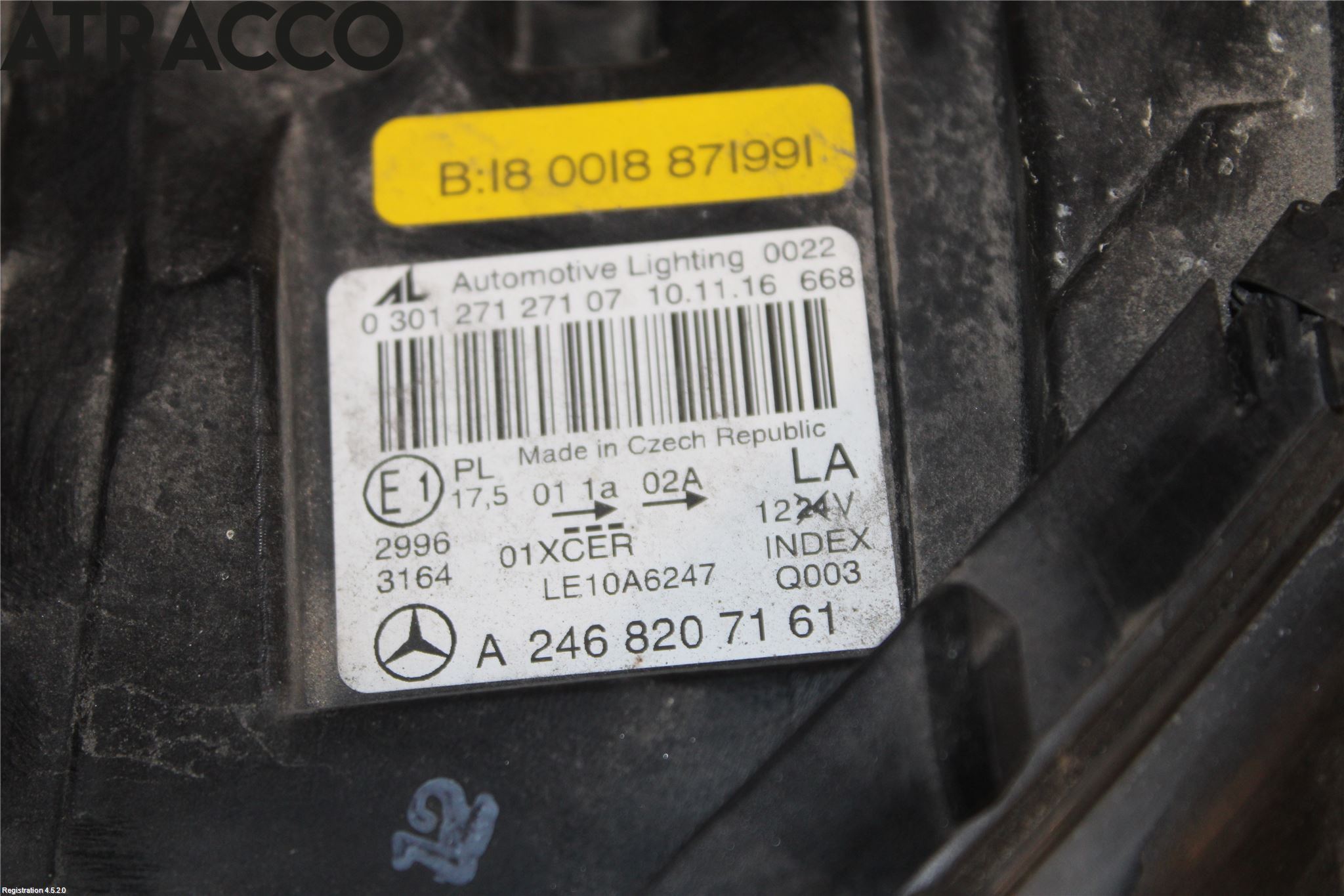 Mercedes-Benz MB B-KLASS (W246/W242) 12-19 Strålkastare Vänster