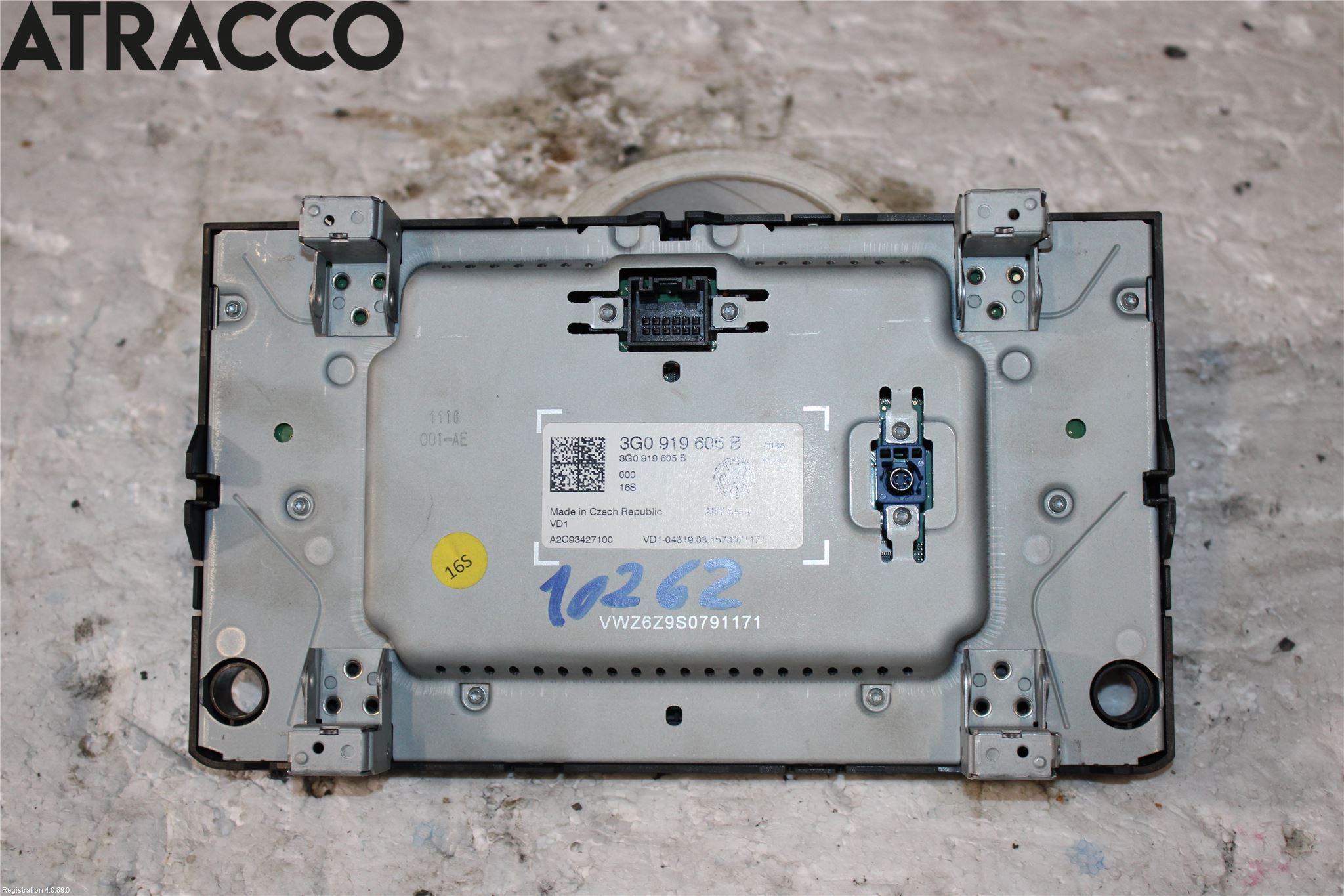 Volkswagen VW GOLF / E-GOLF VII 13-20 Multifunktionsdisplay