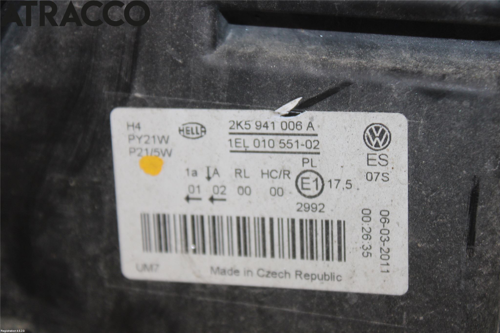 Volkswagen VW CADDY 11-15 Strålkastare Höger