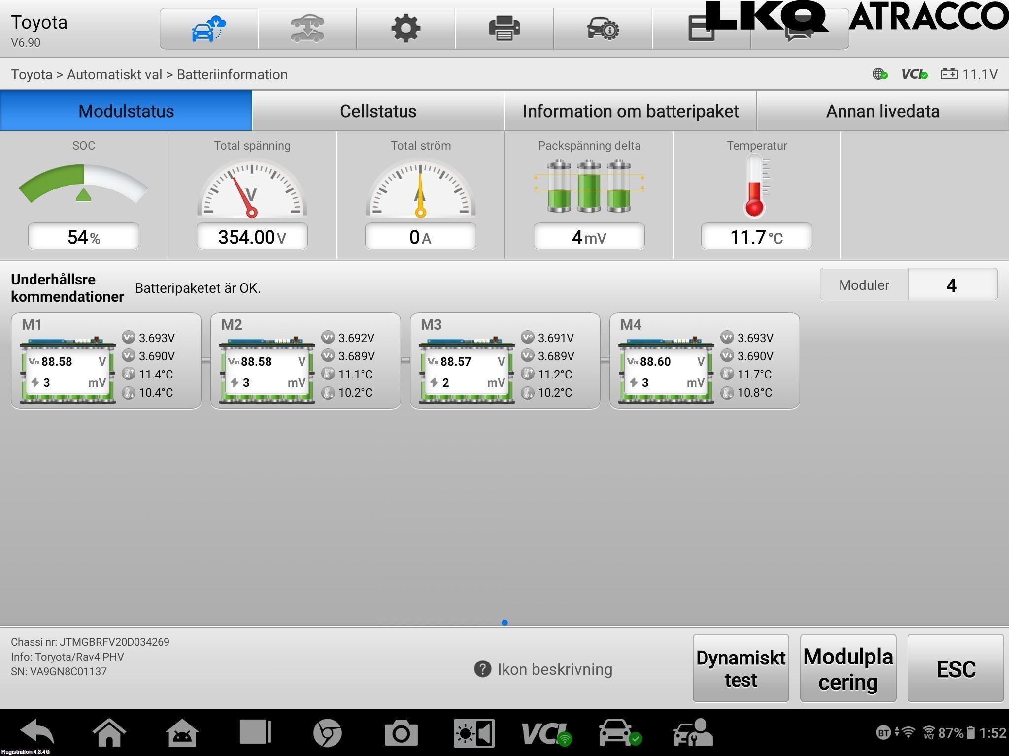 Toyota RAV4 19- Batteri Högspänning