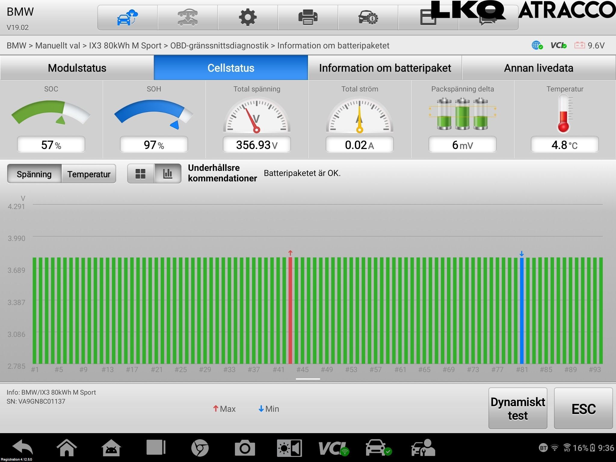 BMW iX3 G08 21- Batteri Högspänning