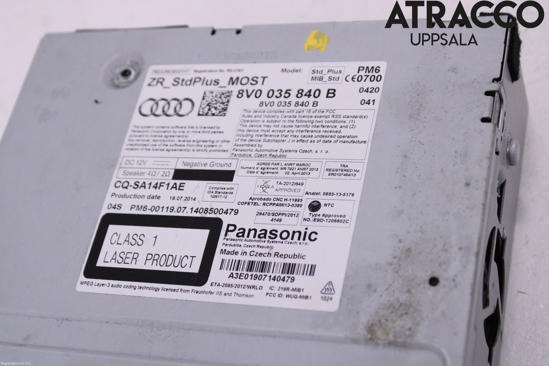 Audi A3/S3 8V 13-20 Cd Radio - Multimediapanel