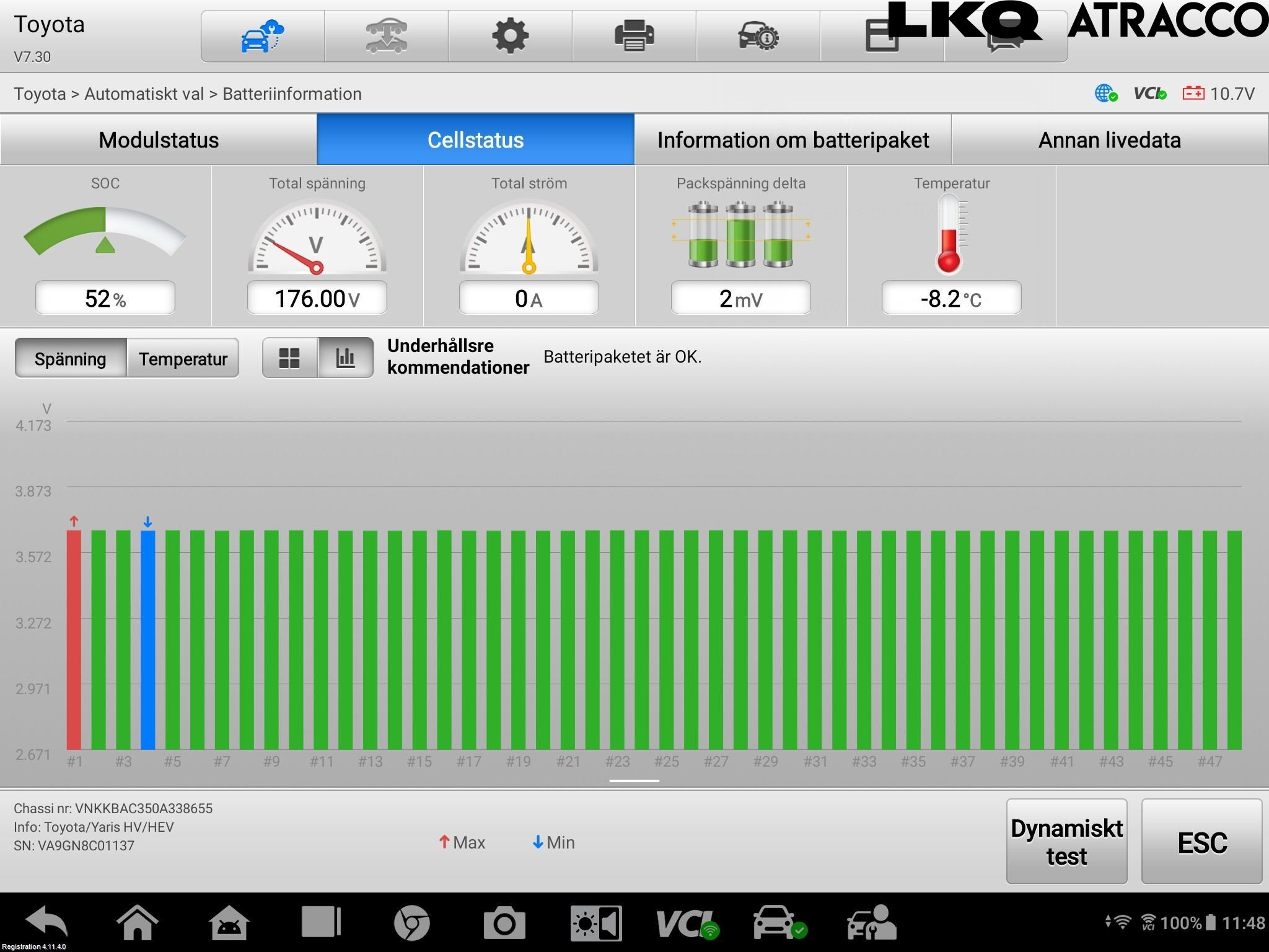 Toyota YARIS XP21 20- Batteri Högspänning