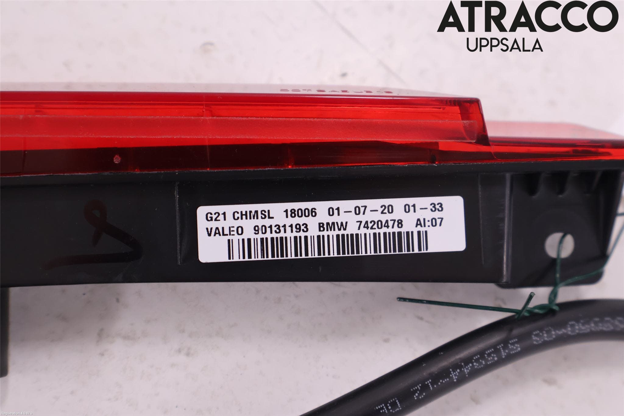 BMW 3 G20/G21/G80/G81 19- Bromsljus Bakruta