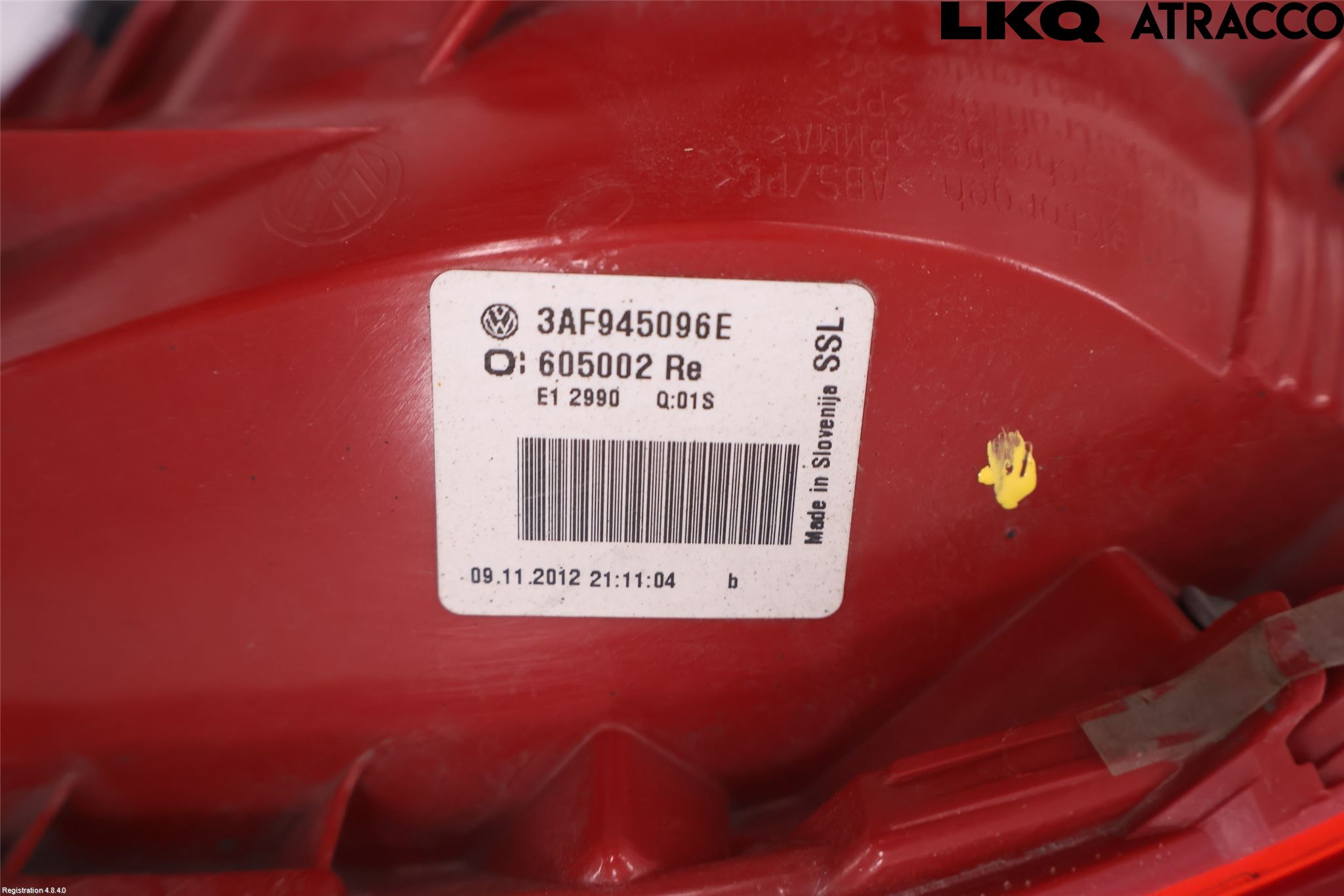 Volkswagen VW PASSAT 11-14 Bakljus Höger