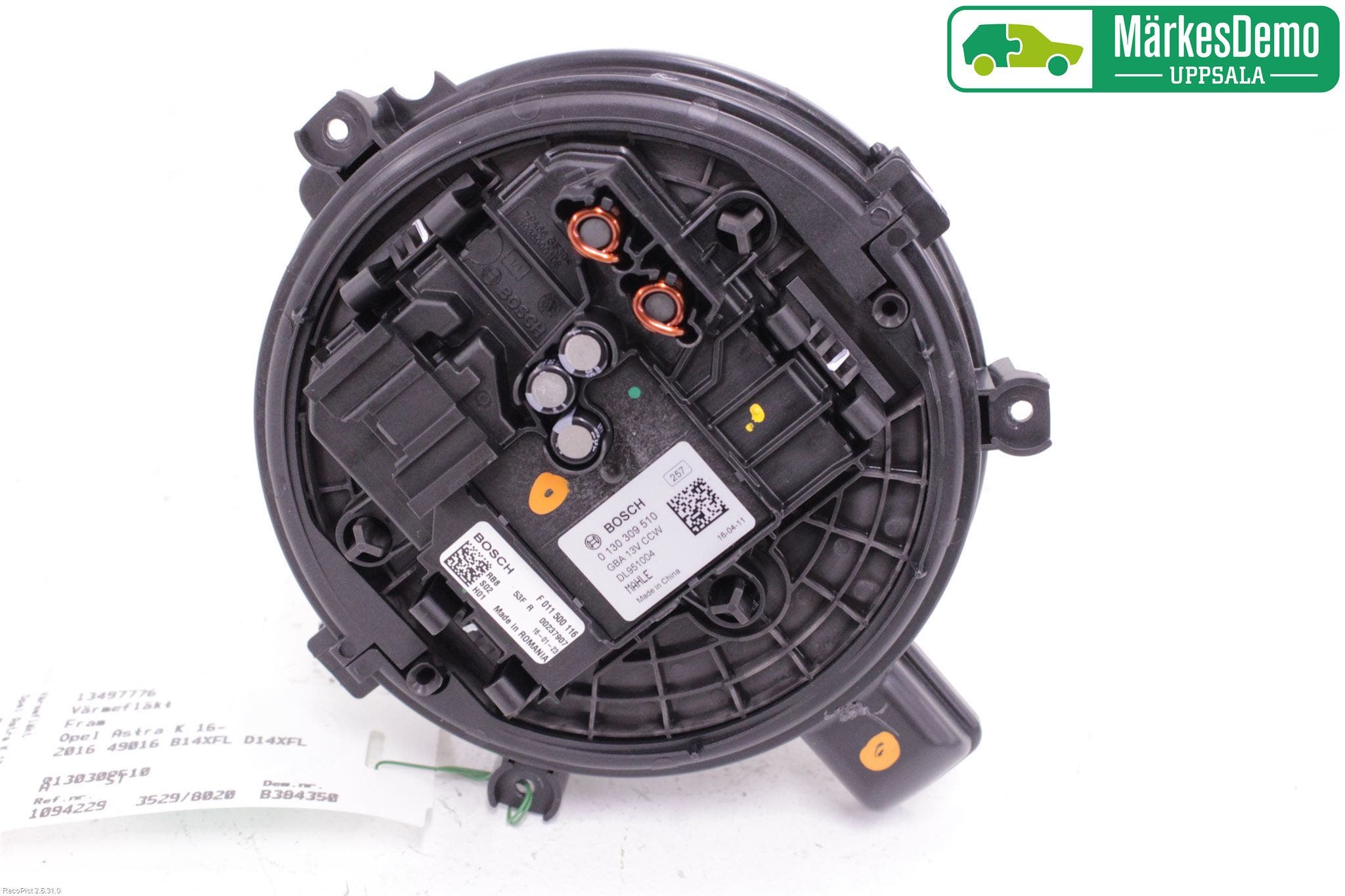 Opel ASTRA K 16-22 Värmefläkt