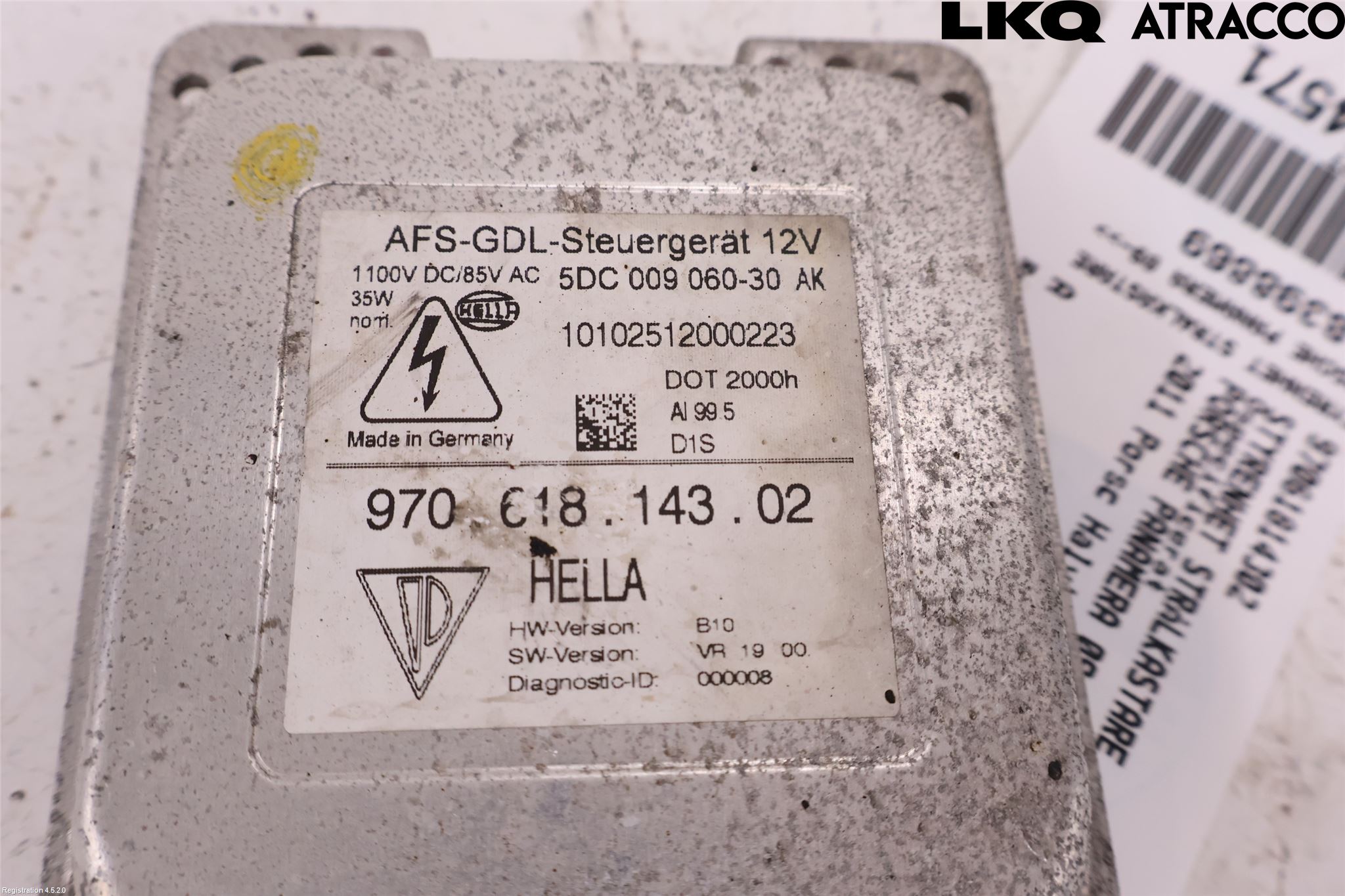 Porsche PANAMERA 09- Styrenhet Strålkastare