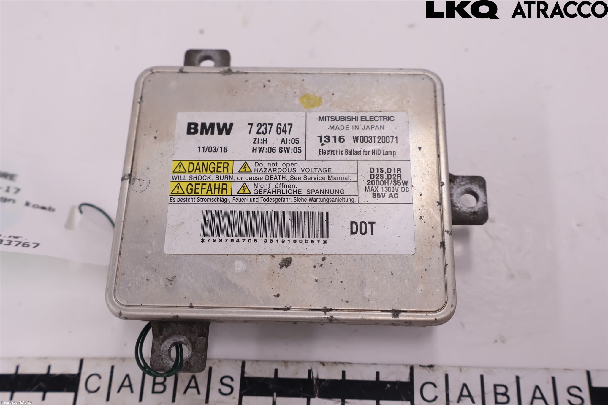 BMW 5 F10/F11/F18 09-17 Styrenhet Strålkastare