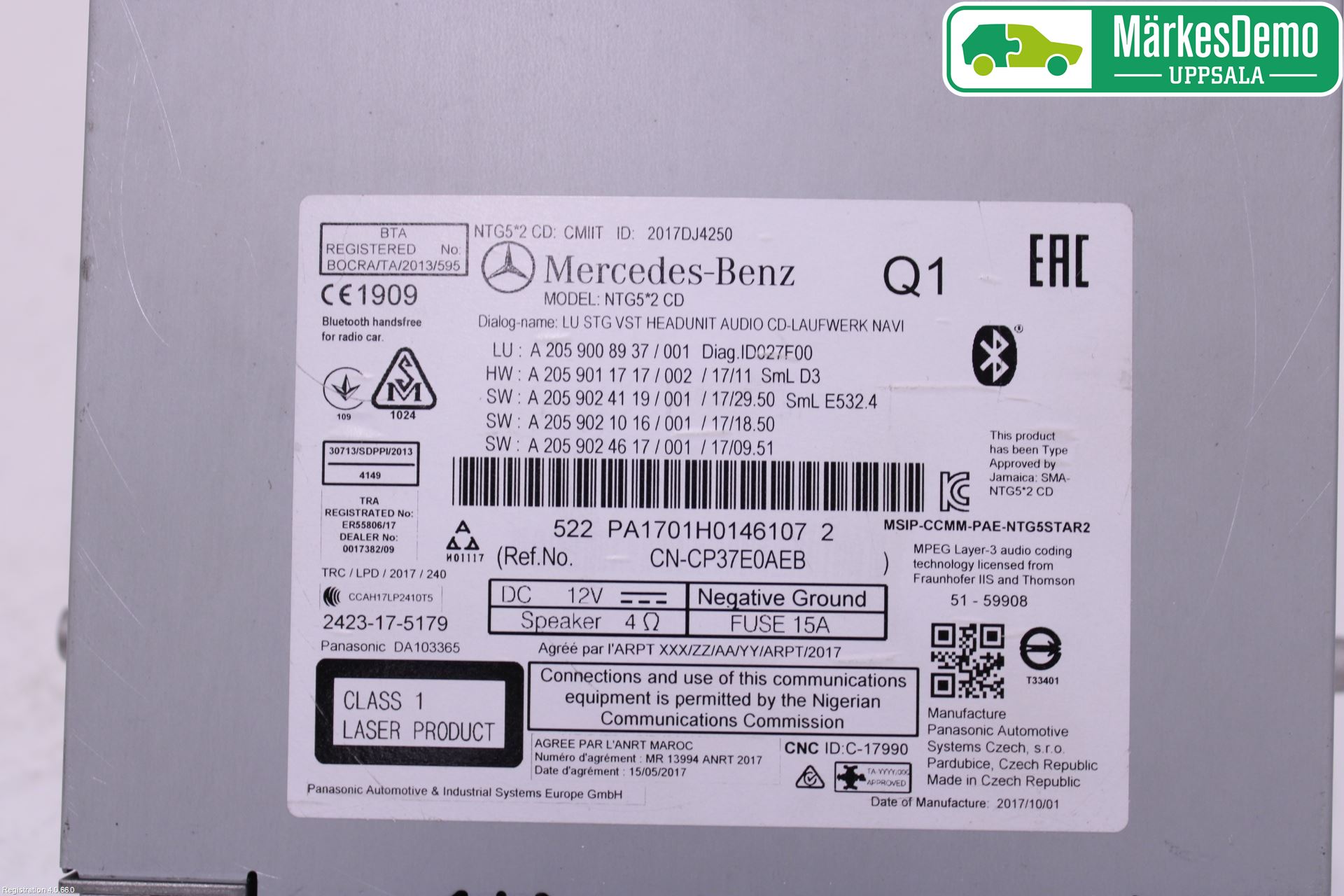 Mercedes-Benz MB GLC-KLASS (X253/C253) 15-22 Cd Radio - Multimediapanel