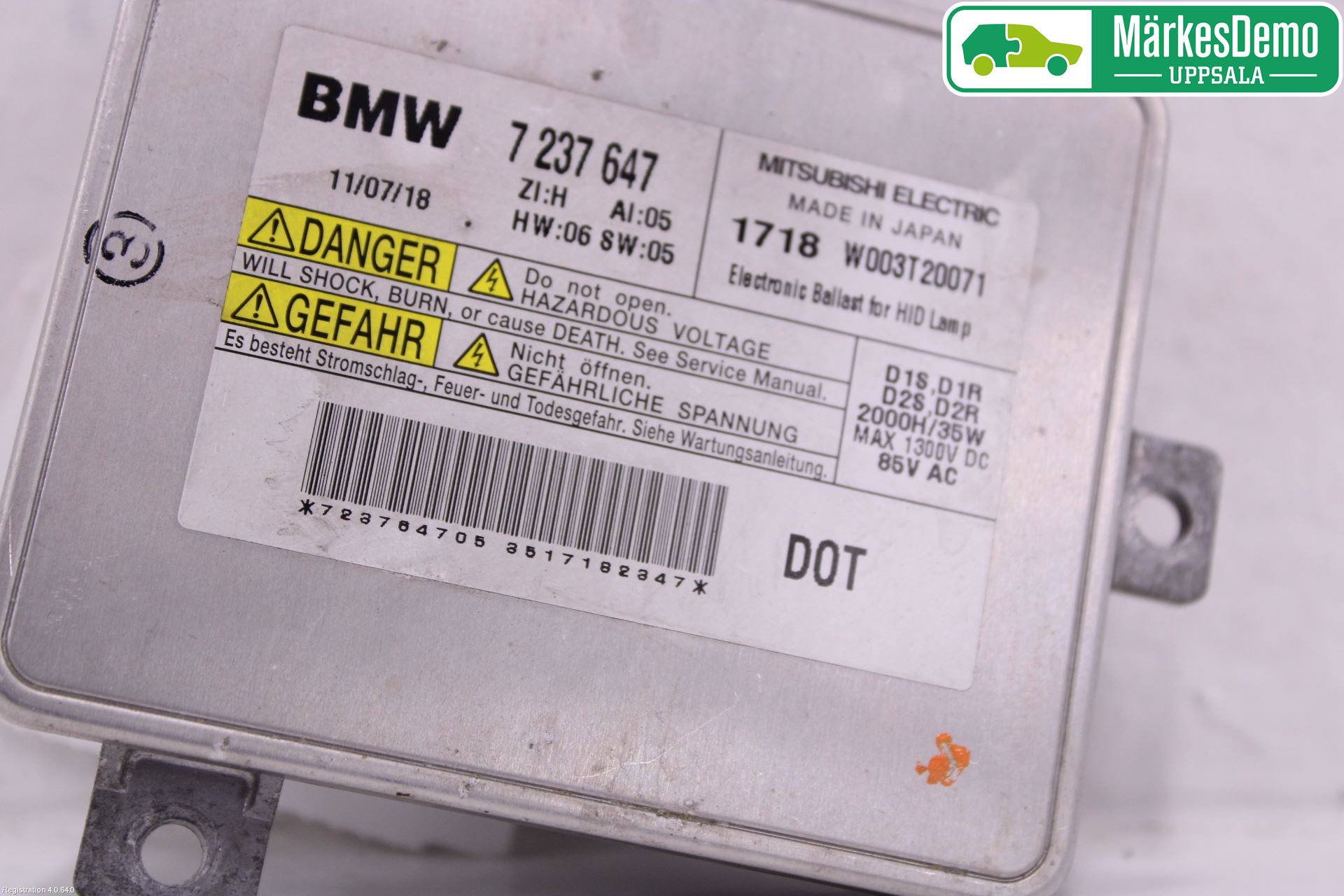 BMW 5 F10/F11/F18 09-17 Styrenhet Strålkastare