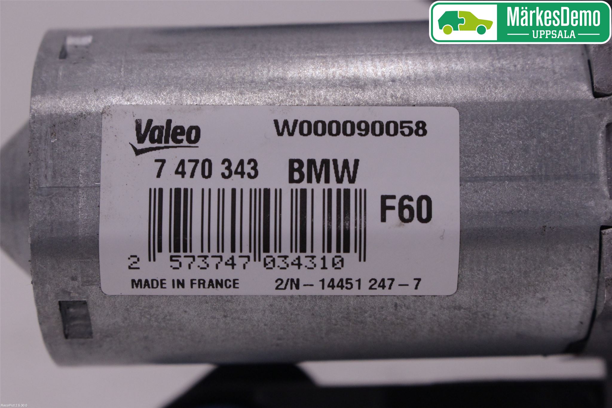 Mini COUNTRYMAN F60 17-23 Torkarmotor Baklucka