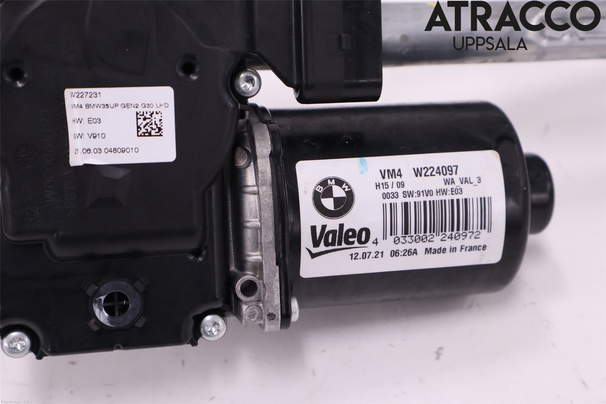 BMW 5 G30/G31/F90 17-23 Torkarmotor Vindruta