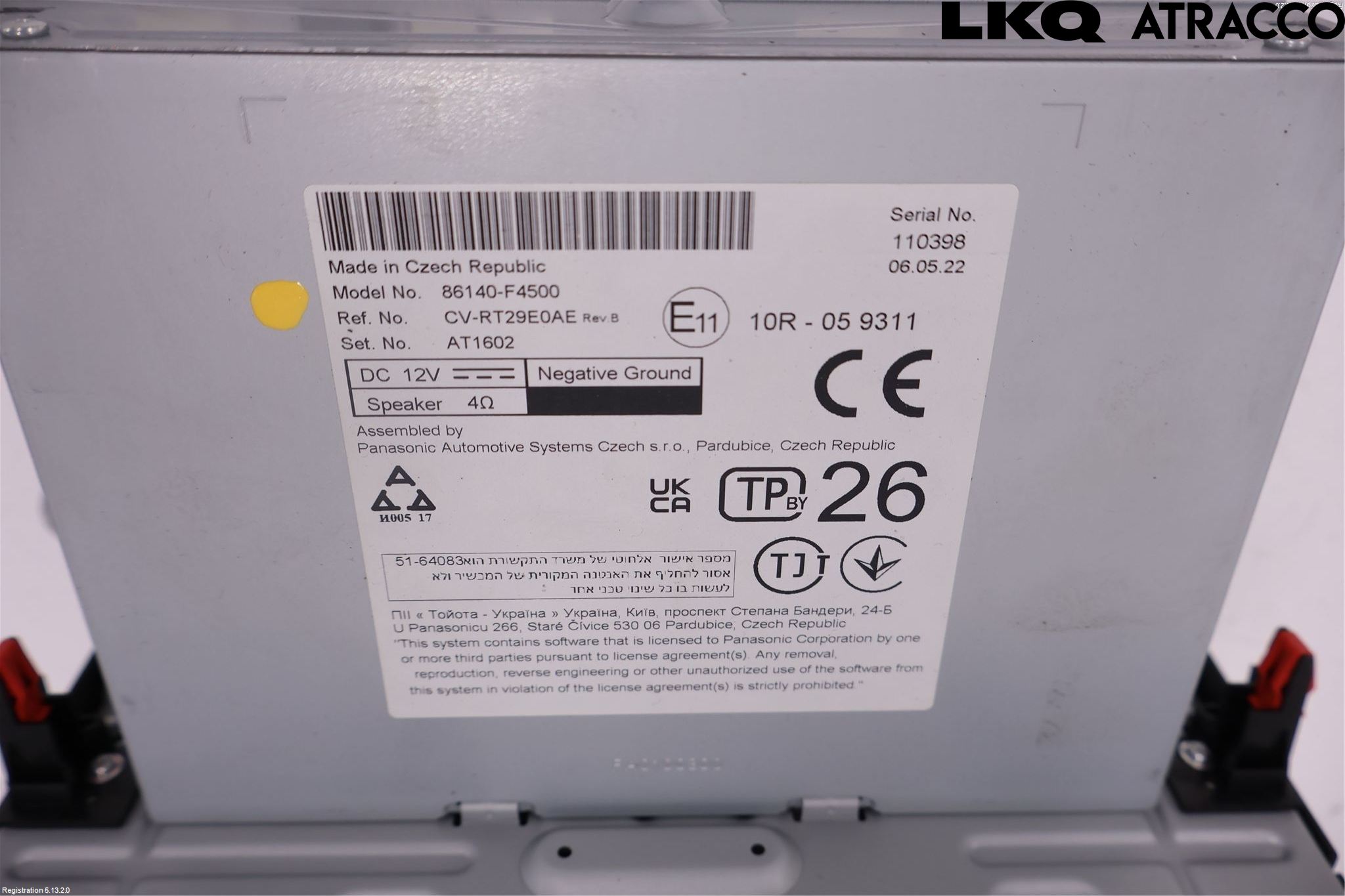Toyota C-HR 16-23 Cd Radio - Multimediapanel
