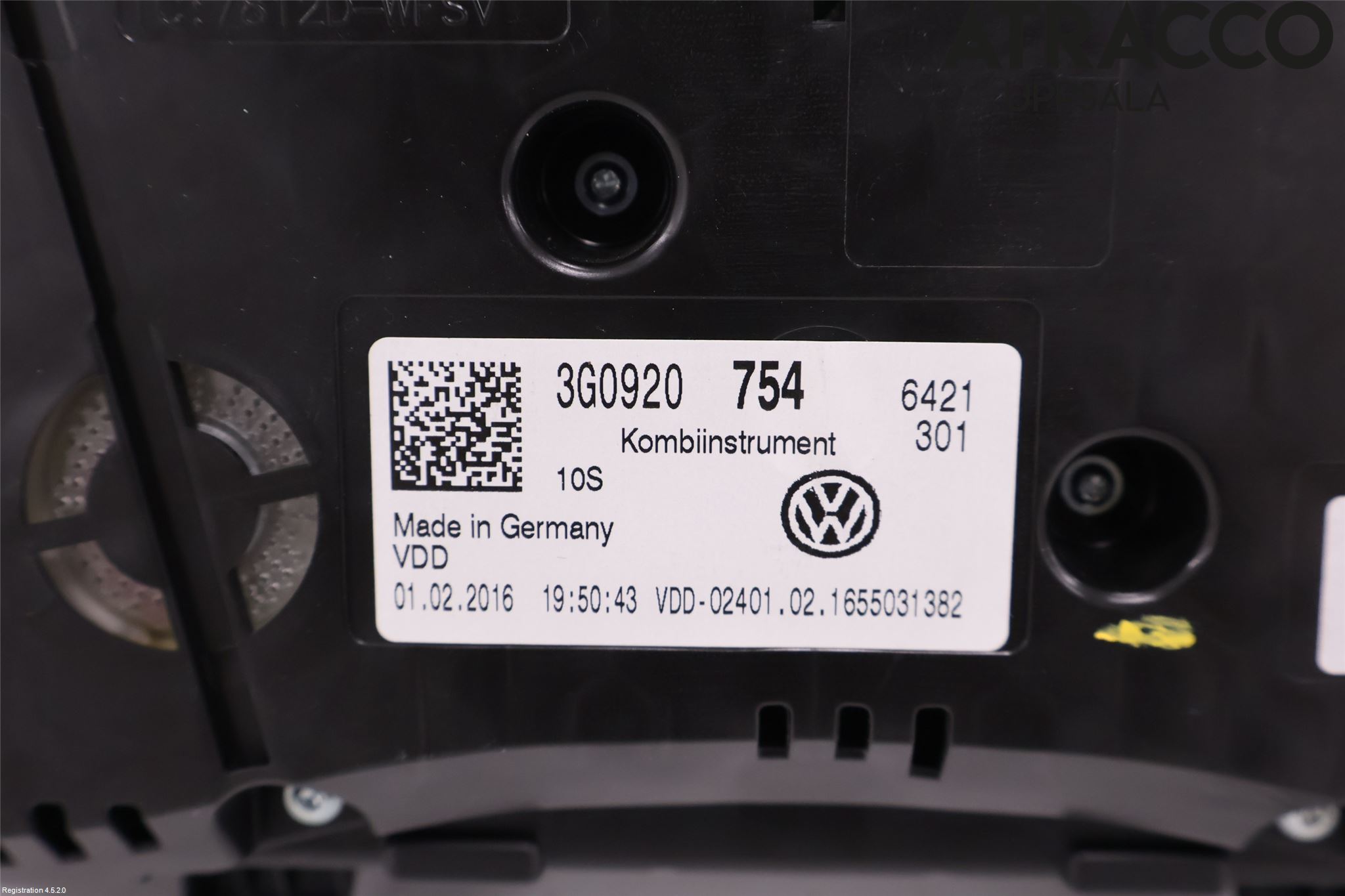 Volkswagen VW PASSAT 15-19 Instrument Komb