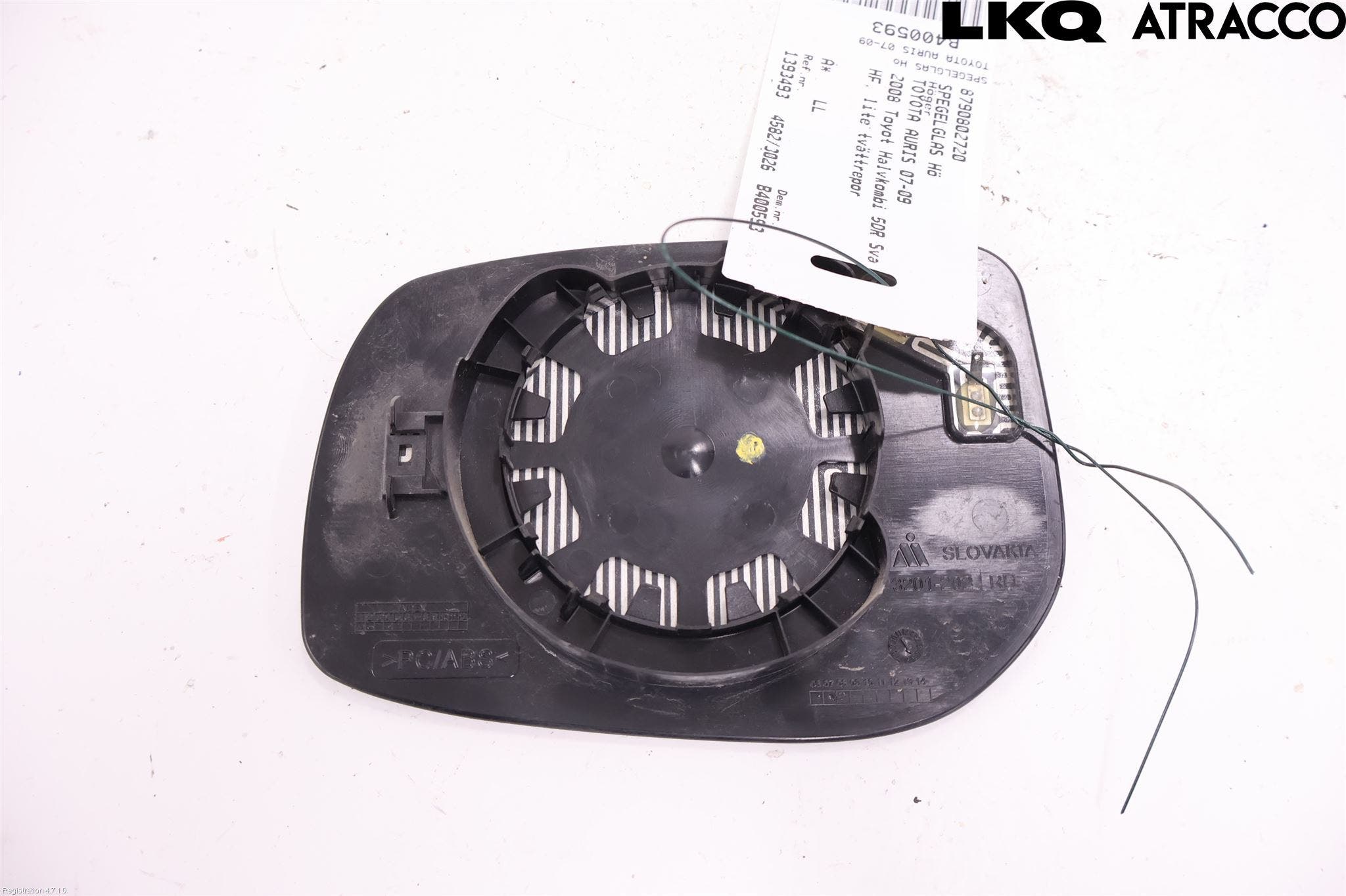 Toyota AURIS 07-09 Spegelglas Hö