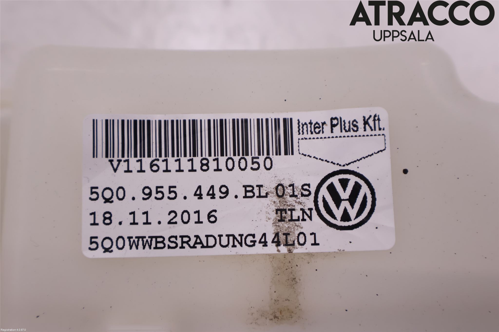 Volkswagen VW GOLF / E-GOLF VII 13-20 Spolartank Vindruta-Strål