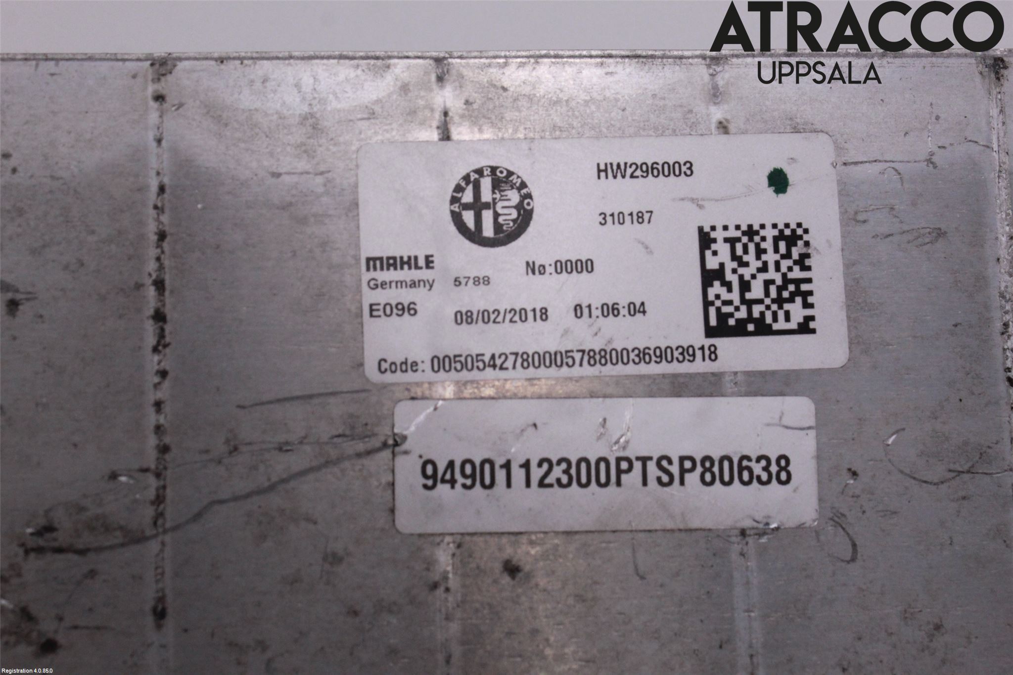 Alfa STELVIO 17- Laddluft-Intercooler Kyl