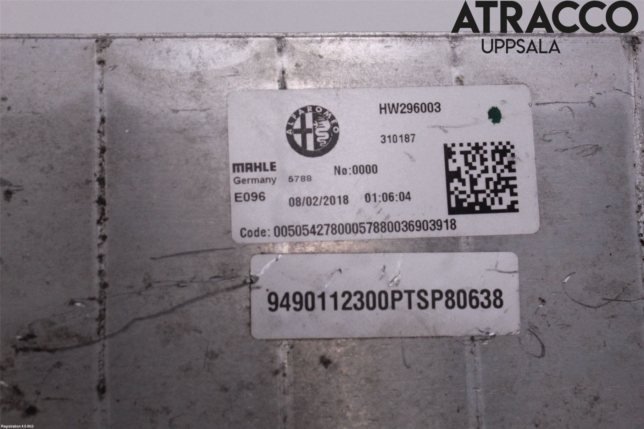 Alfa STELVIO 17- Laddluft-Intercooler Kyl