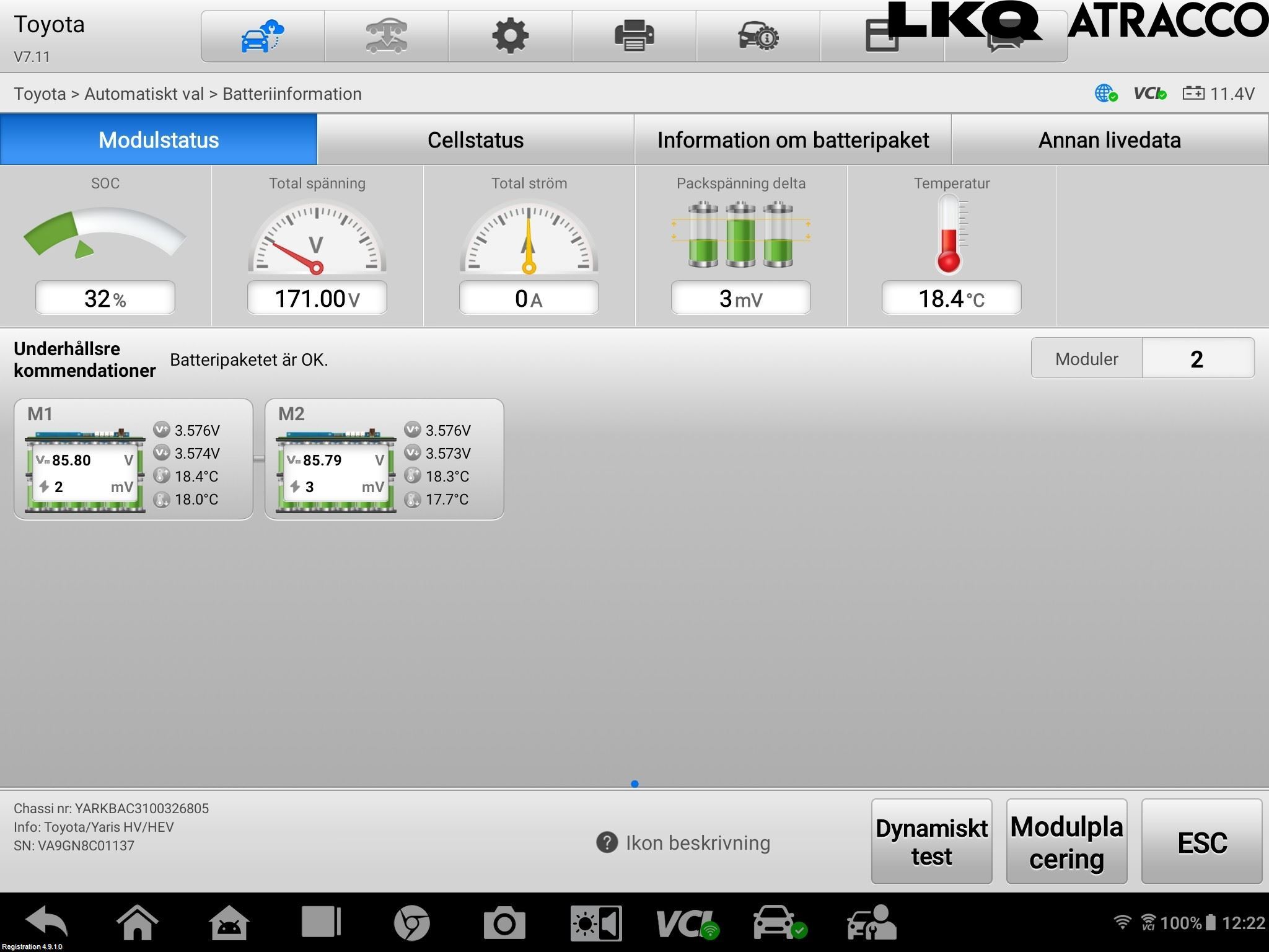 Toyota YARIS XP21 20- Batteri Högspänning