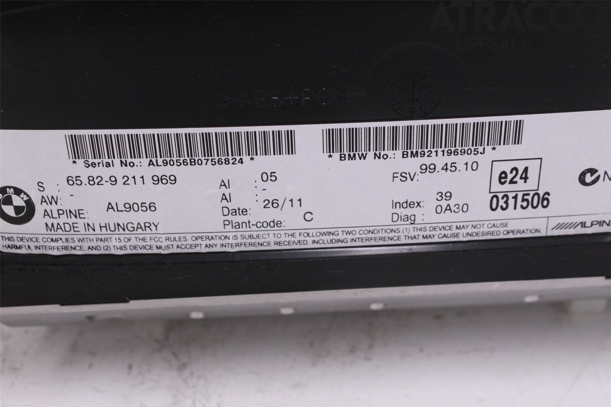 BMW 3 E90/91 SED/TOU 05-12 Bildskärm