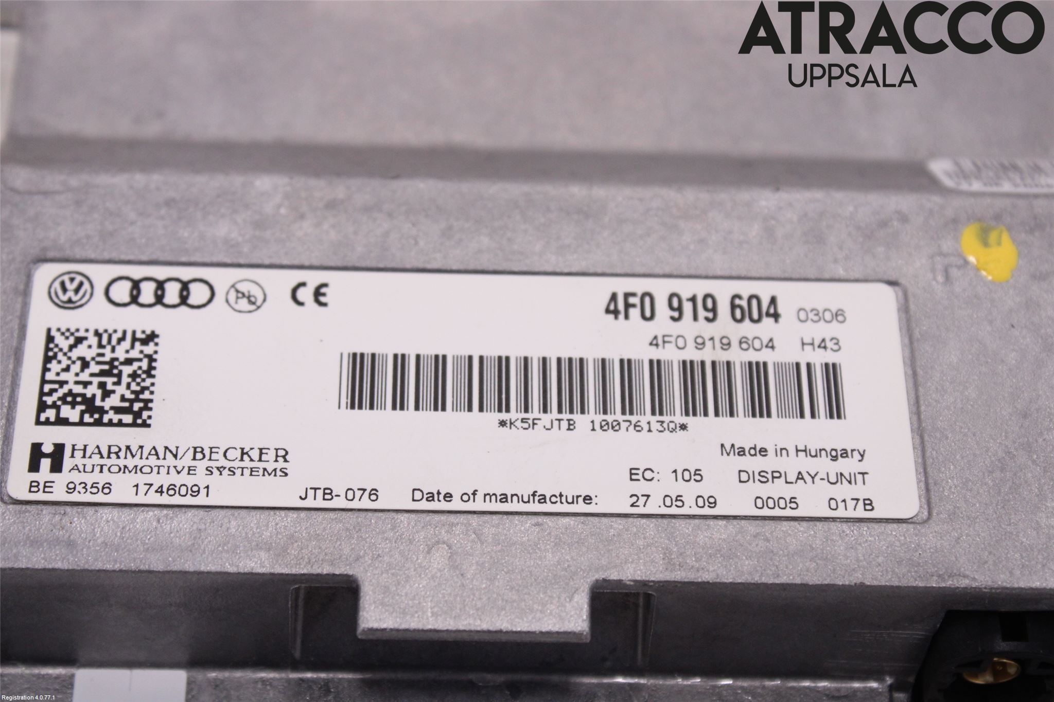 Audi A4/S4 08-11 Multifunktionsdisplay