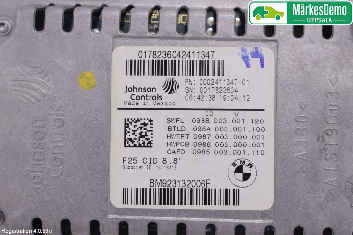 BMW X3 F25 10-17 Bildskärm