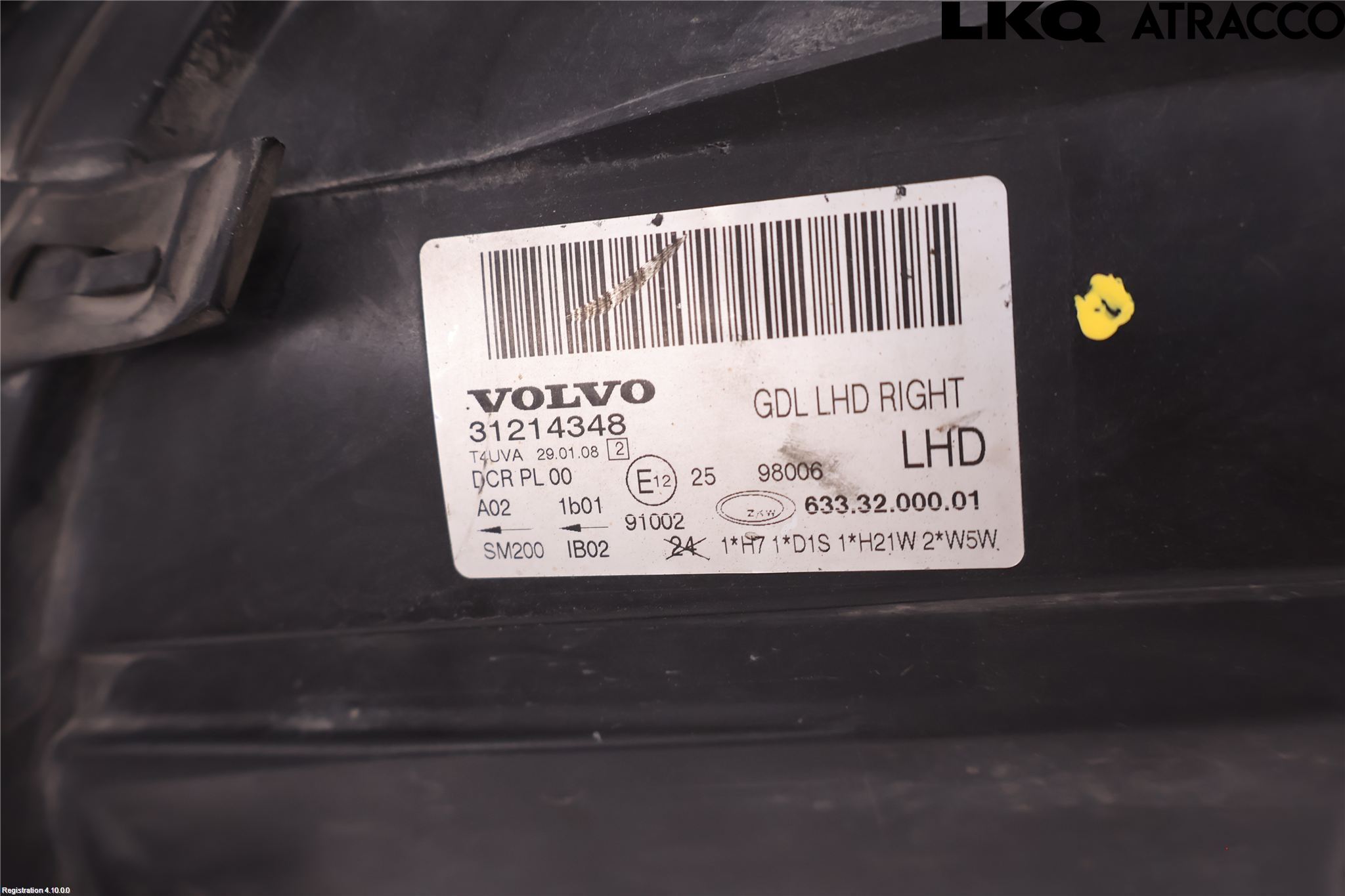 Volvo V70 08-13 Strålkastare Höger