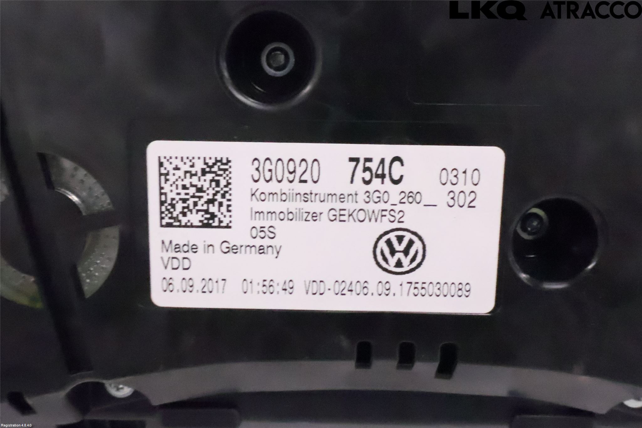 Volkswagen VW PASSAT 15-19 Instrument Komb