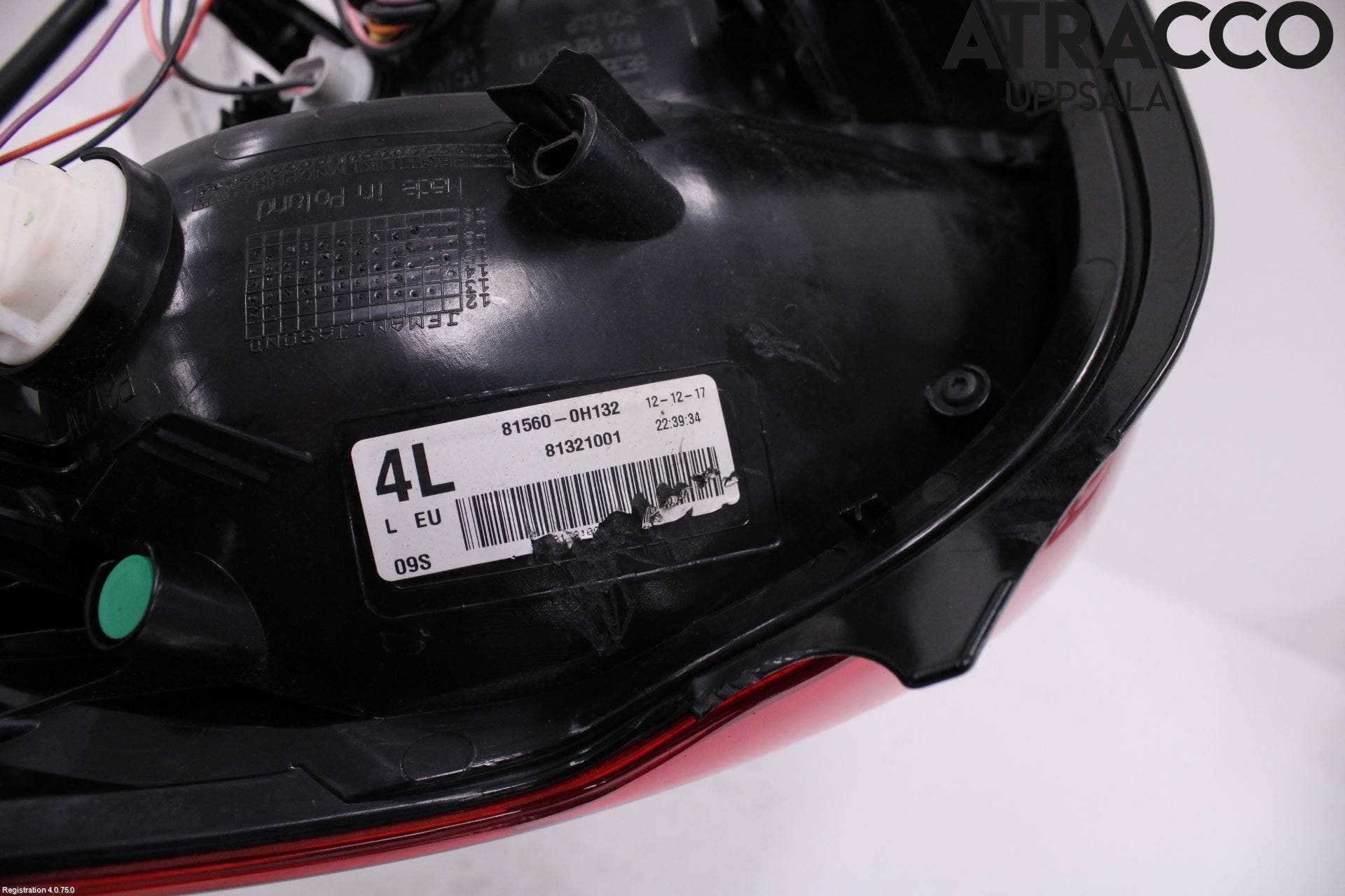 Peugeot 108 15-22 Bakljus Vänster