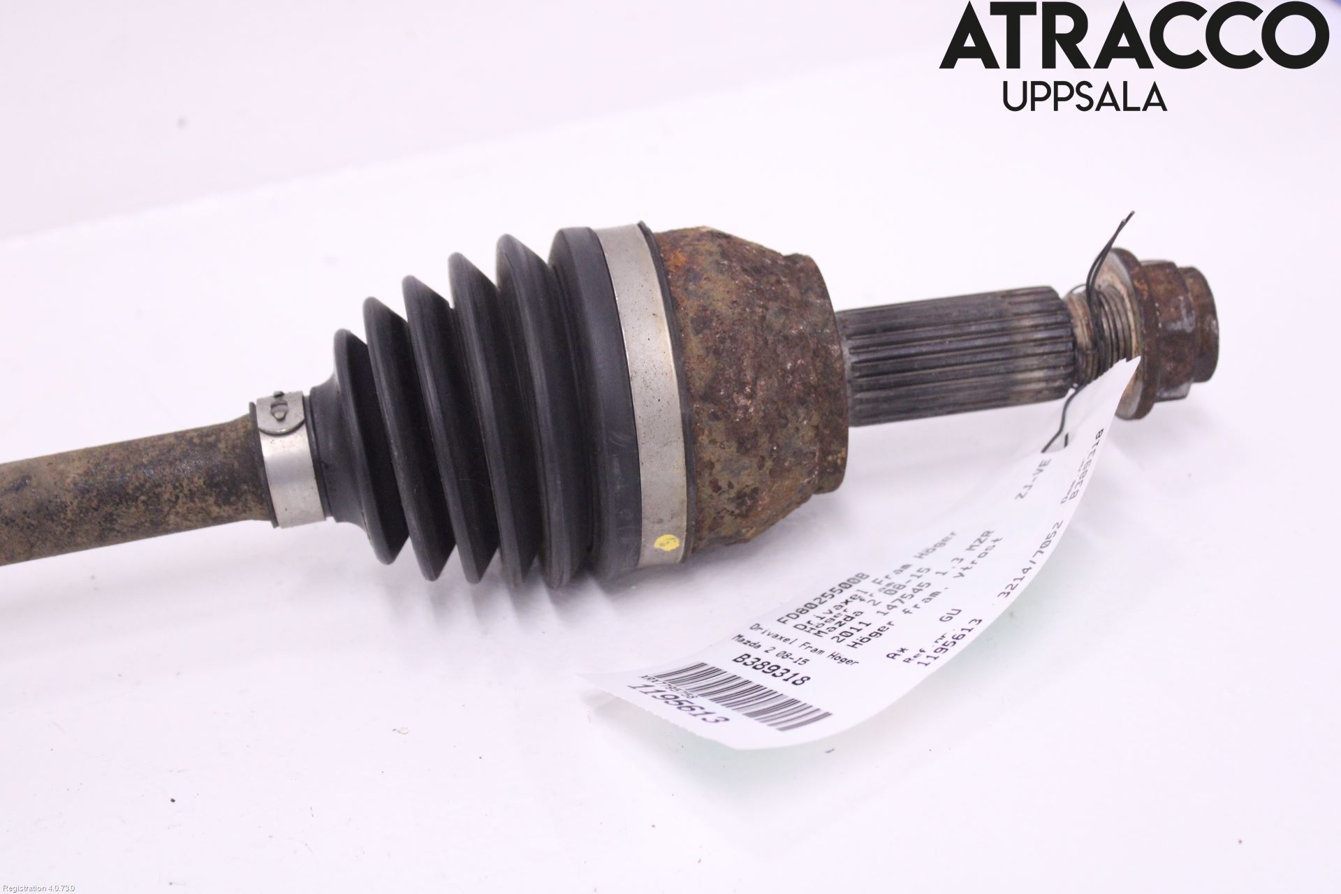 Mazda 2 (DE) 08-15 Drivaxel Fram Höger