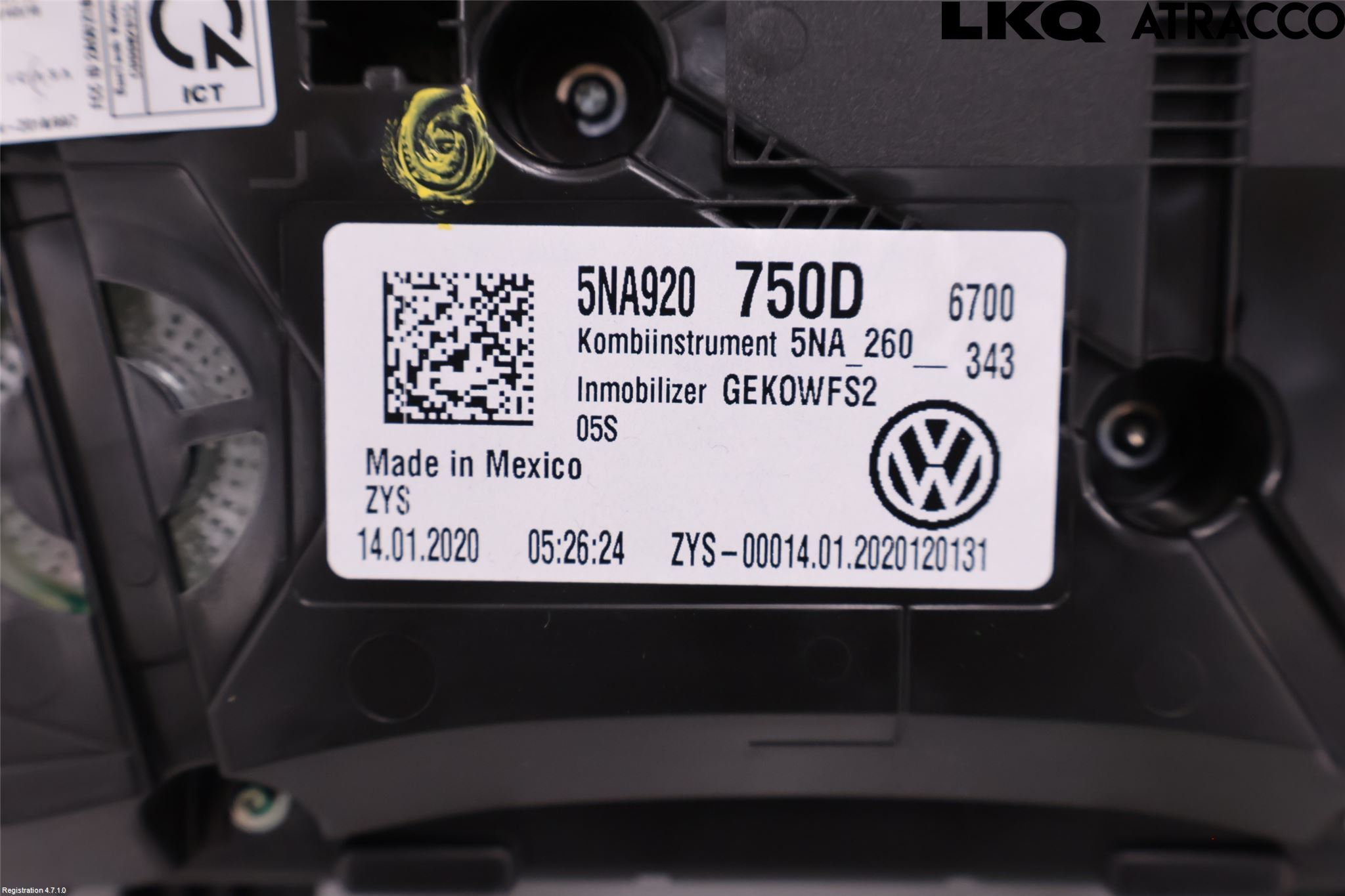 Volkswagen VW TIGUAN ALLSPACE 18- Instrument Hast